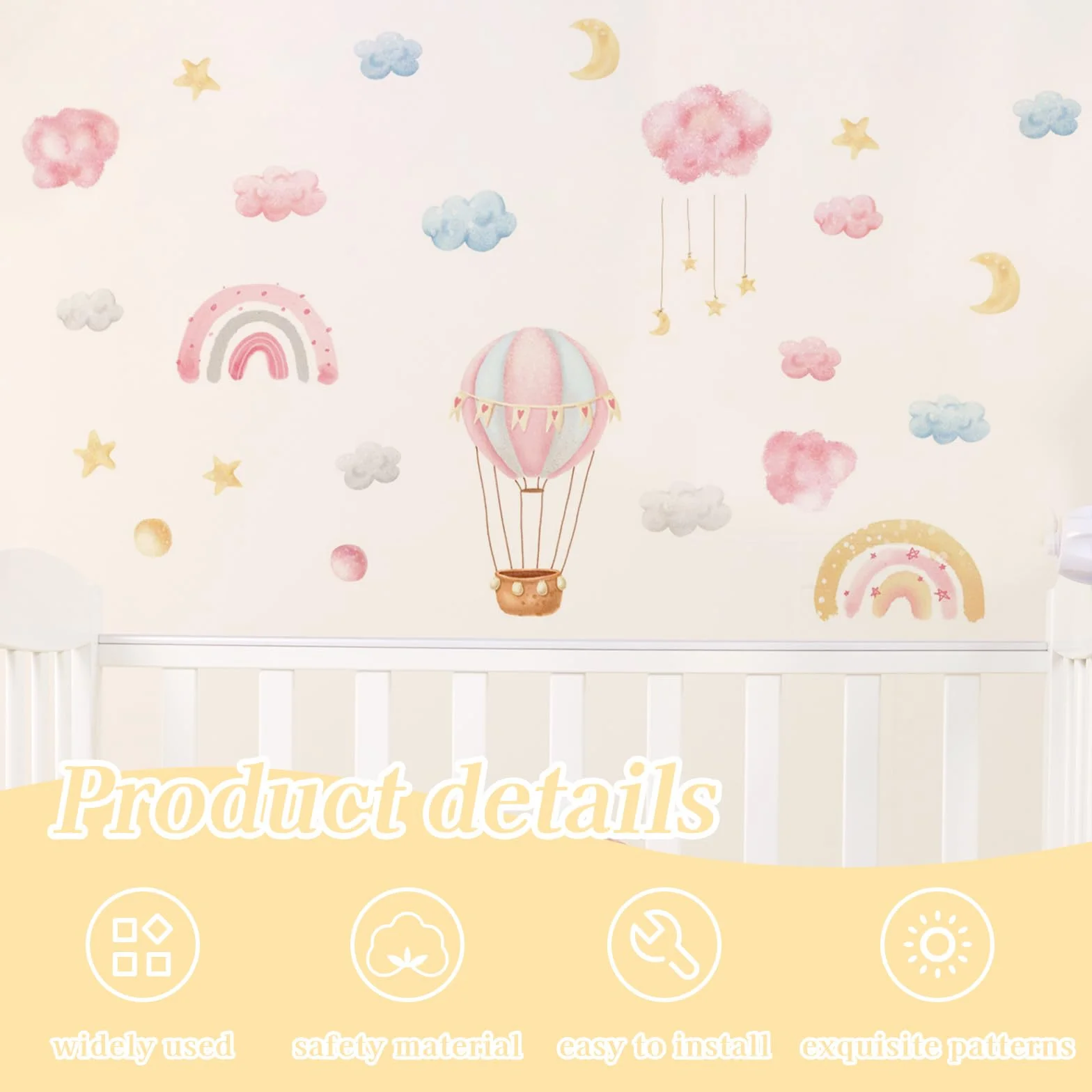 Pegatinas Pared Decorativas Extraíbles DIY Vinilos 30x90cm Infantil Guardería
