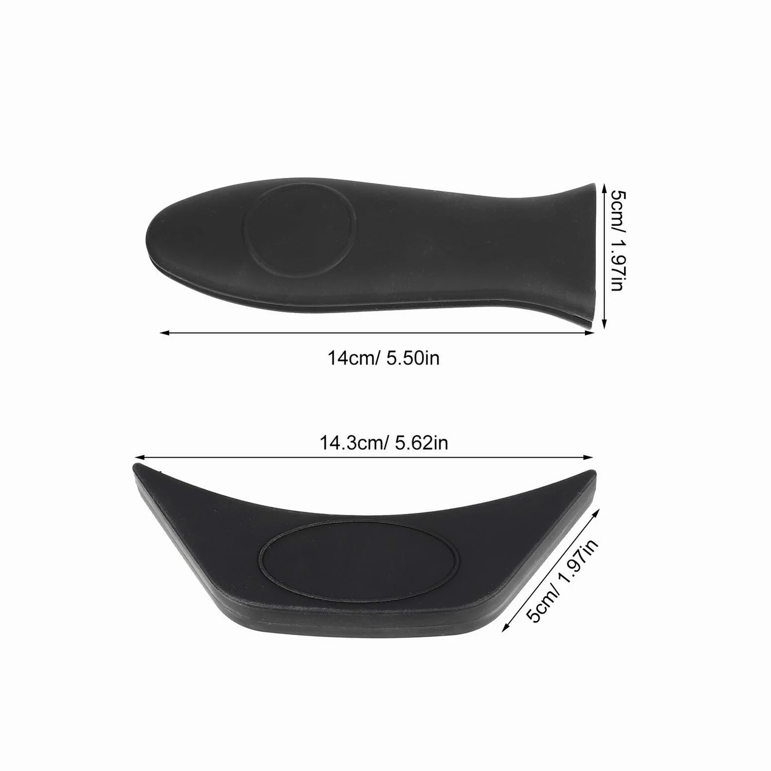 Juego de 3 Fundas para Mango de Olla Caliente de Silicona Gruesa Negra Antideslizante y Resistente al Calor para Sartenes de Hierro Fundido Wok y Cacerolas Protección Térmica