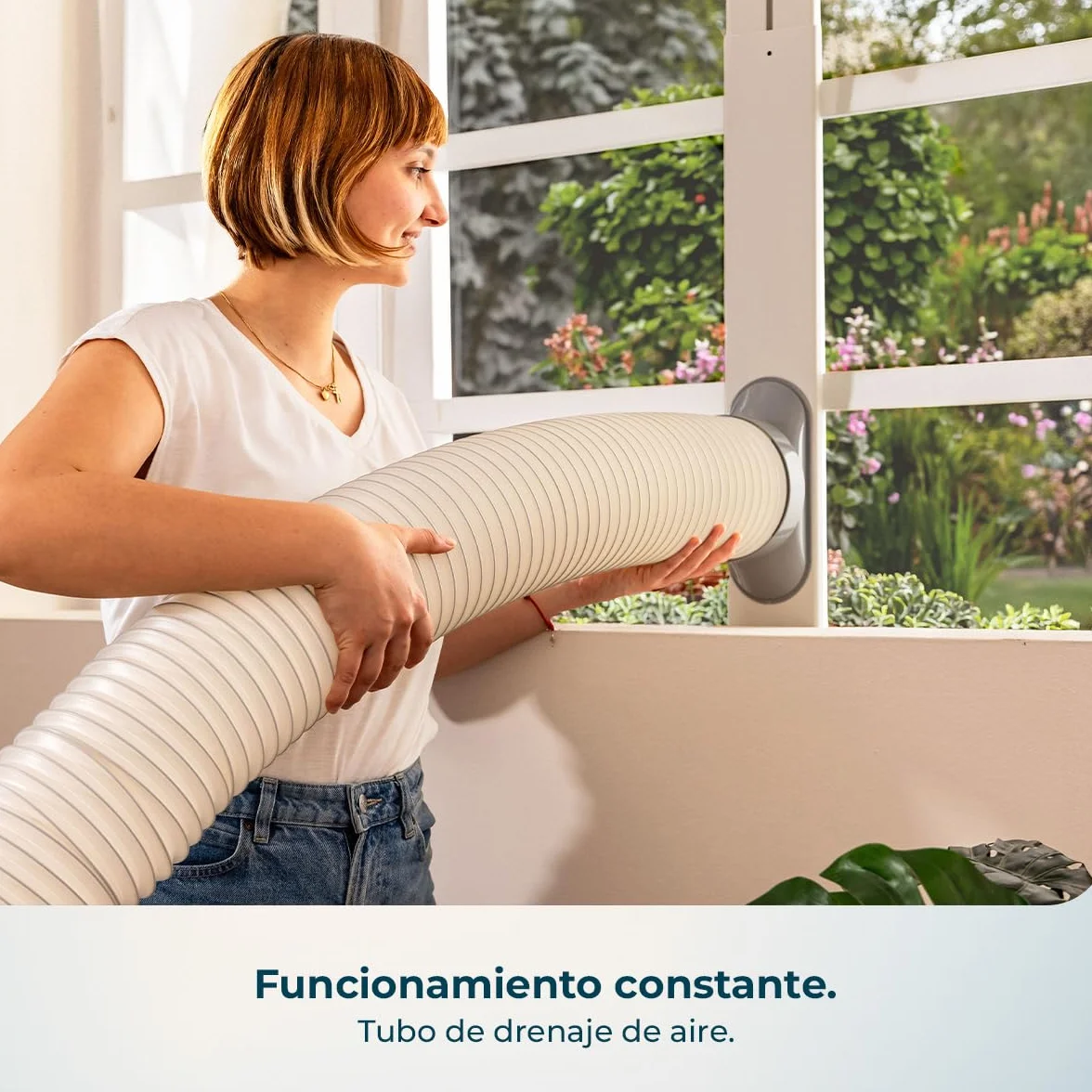 Cecotec Aire Acondicionado Portátil con Bomba de Calor y Wifi ForceClima 14800 Nux Heating Connected. 14000BTU, Mando a Distancia, Pantalla LED, 5 Modos, 3 Velocidades, Temporizador, Cobertura 30-35m²