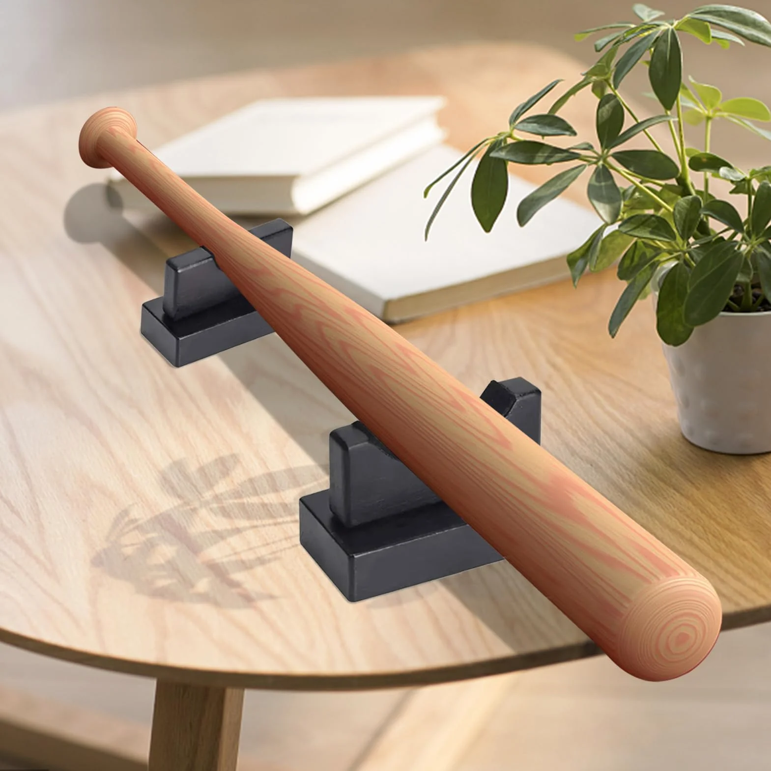 Soporte para Bate de béisbol - Estante Horizontal de Exhibición para el Hogar