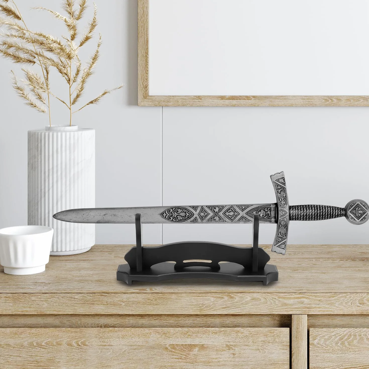 QWORK soporte para katana, soporte para espadas, 1 nivel