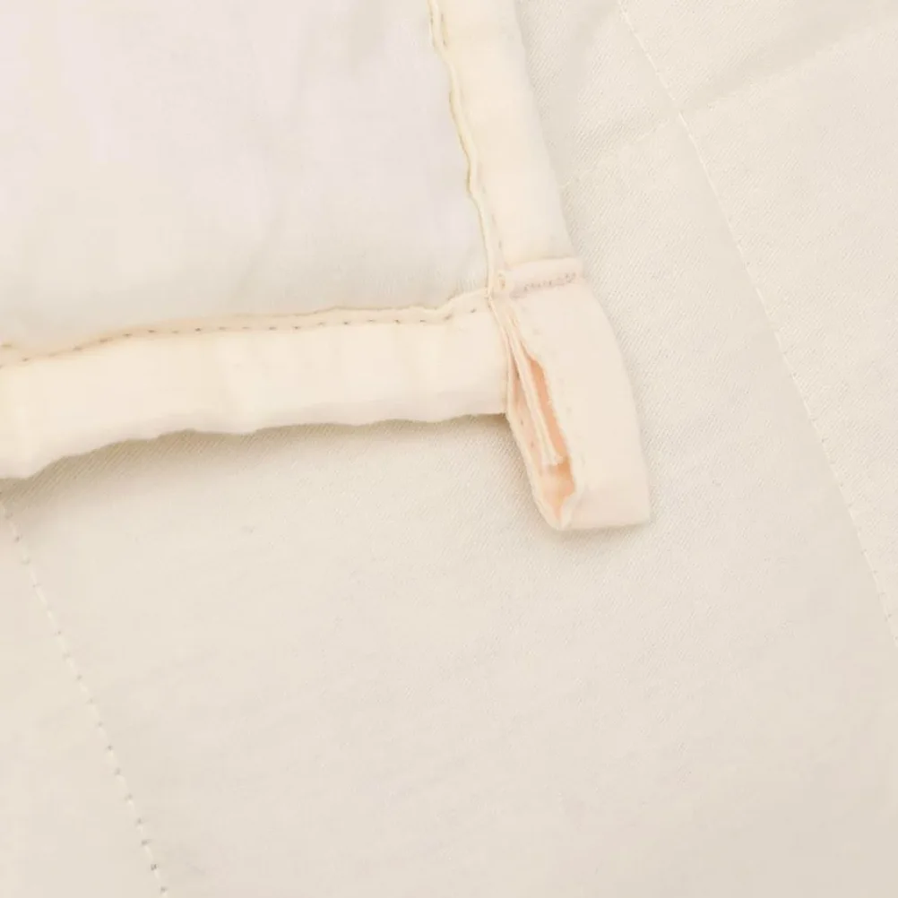 INLIFE Manta ponderada crema claro 122 x 183 cm 5 kg tejido casa y jardín, ropa (5,4 kg)