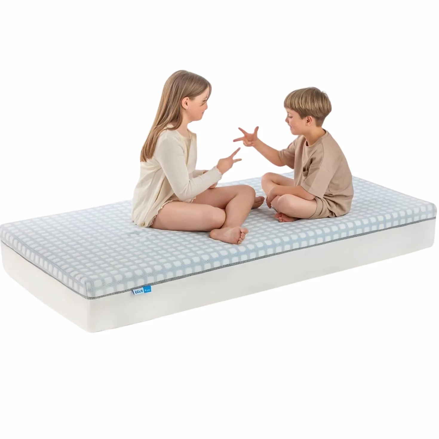 Ecus Kids, Colchón Infantil Care Ultimate Junior 90x190, Muelles Ensacados, Extra Transpirable, Firmeza Adecuada, Tejido Xtra-Cool, Altura 19 cm