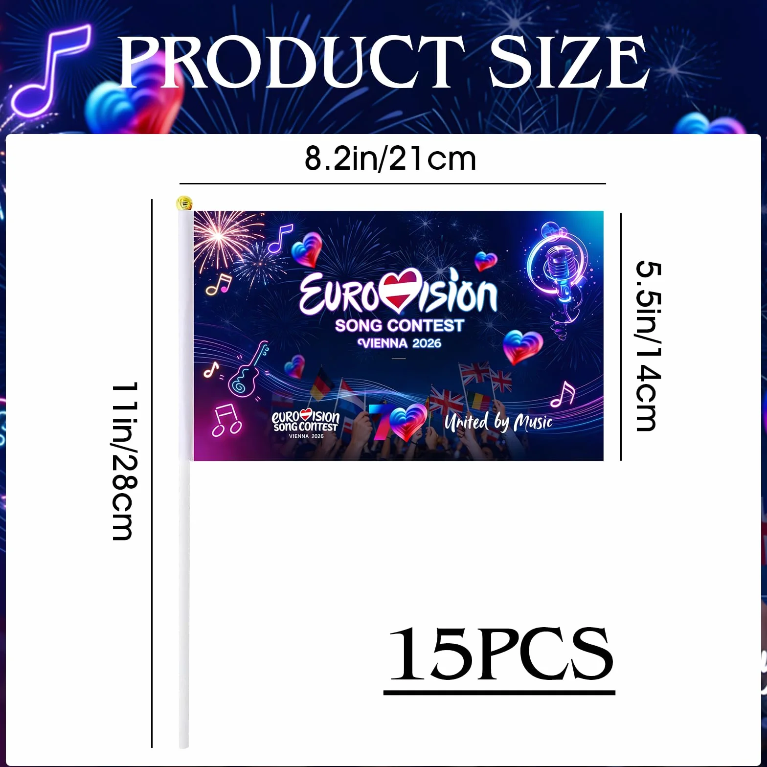 Eurovisión 2026 decoraciones fiesta mini banderas hechas a mano Concurso Canción