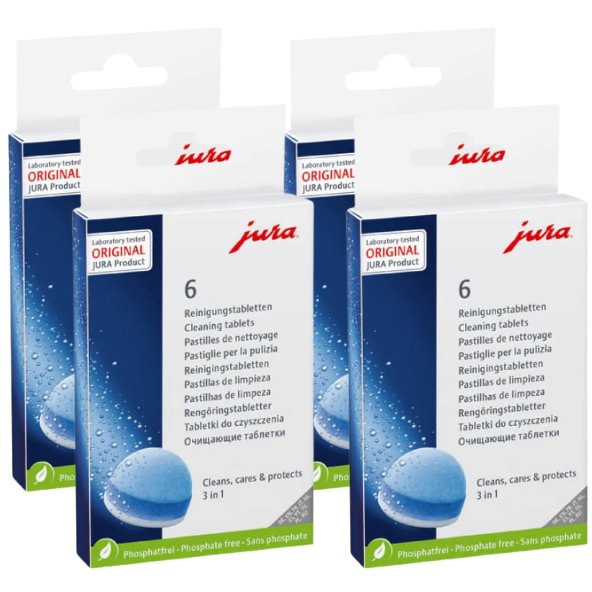 JURA 4 pastillas de limpieza Jura 62715 de 6 unidades.