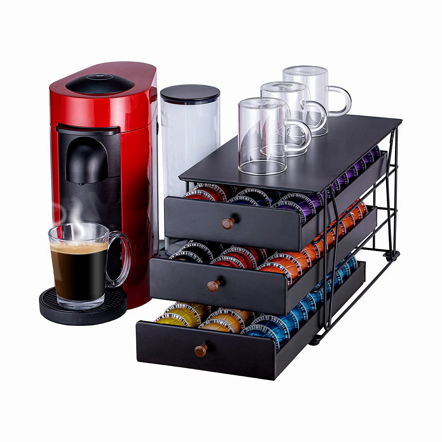 Soporte para cápsulas Nespresso Vertuo Pod Holder para cápsulas Vertuoline (90 cápsulas-3 niveles)