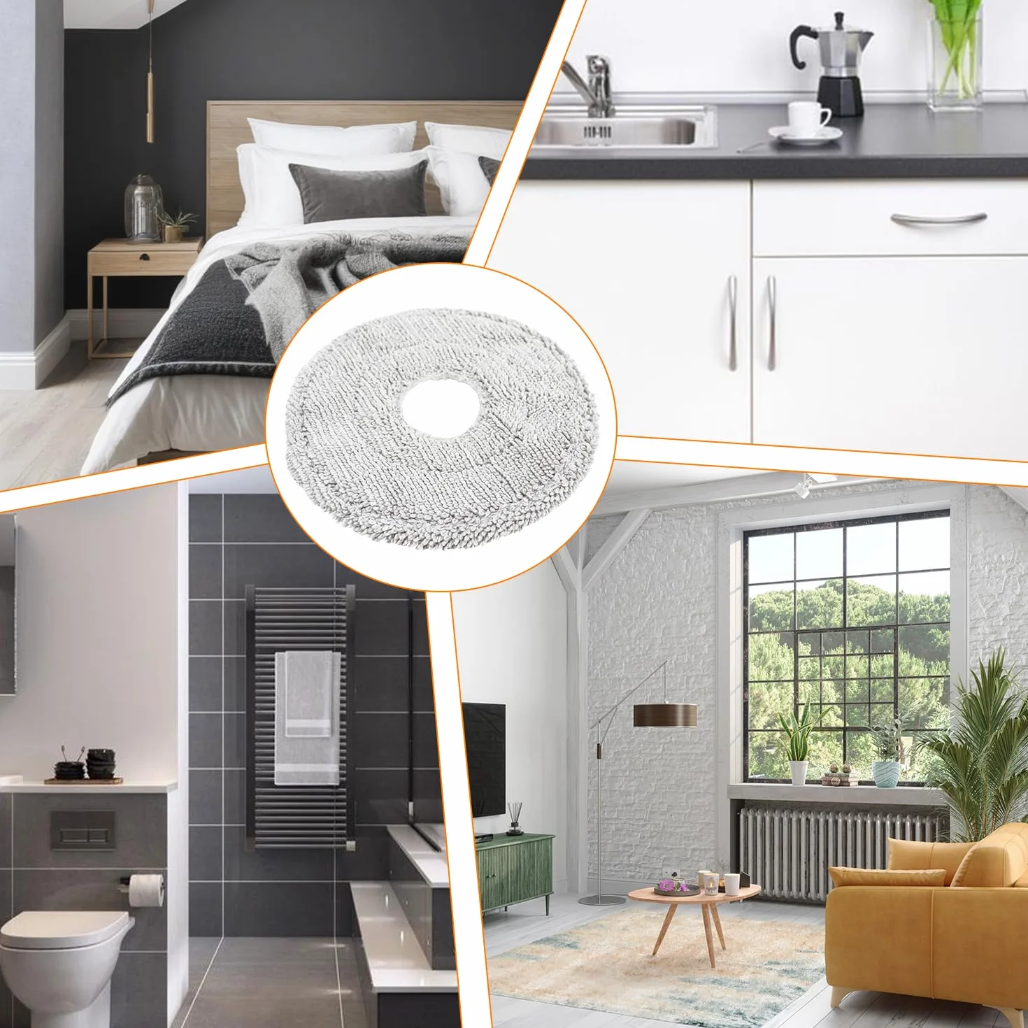 6 Piezas de paños de repuesto para Dreame L10 Ultra L10s Pro L10s Ultra L20 Ultra Xiaomi X10+ aspiradora Robot, Juego de Accesorios de Mopa Húmeda de Microfibra Lavable