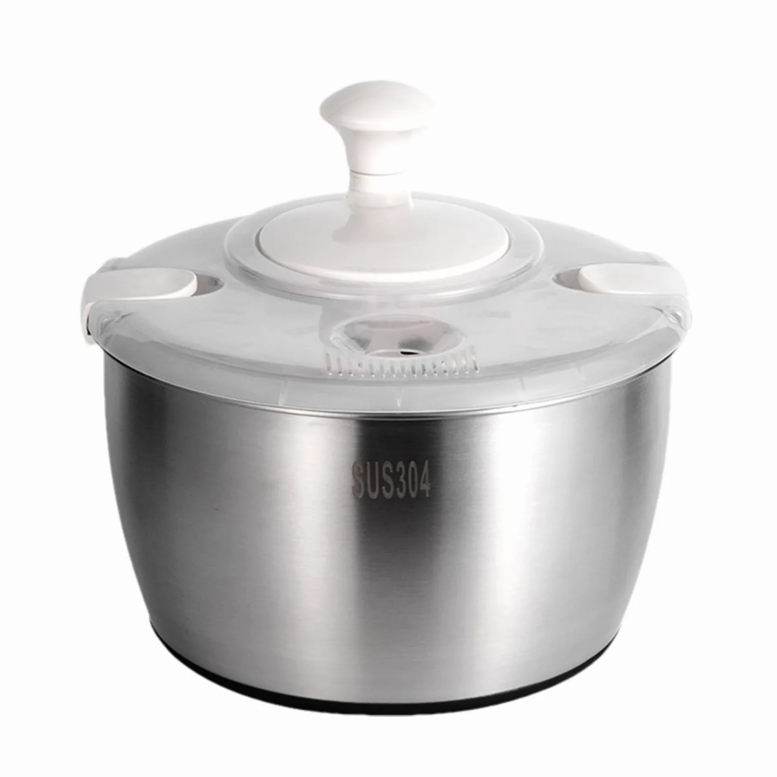 y centrifugadora de lechuga,Secadora de frutas | Girador de verduras para | ensalada,Mezclador de ensalada grande con mango giratorio, secador de lechuga de acero inoxidable, centrifugador de verduras