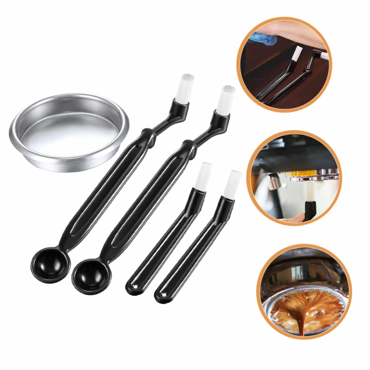 jojofuny 15 Uds Máquina De Café Cepillo De Limpieza Máquina De Essperso Piezas De La Máquina De Café Limpiador De Café Molinillo De Café Limpiador Espresso Limpiador Esspesso De Plástico