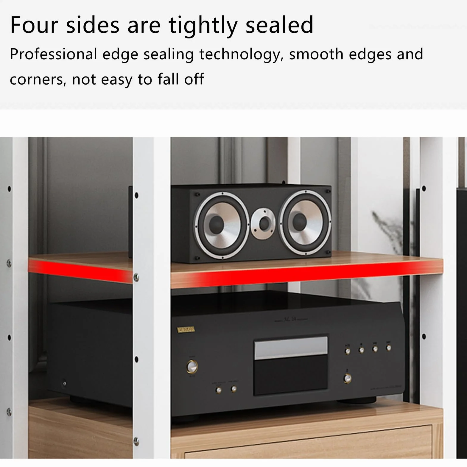 Mueble tocadiscos，mueble hifi rack，mueble equipo hifi con ruedas，Mueble hifi，gabinete estéreo de madera estante de audio，sala de estar almacenamiento medios gabinete，Gabinete Almacenamiento Medios(Bla