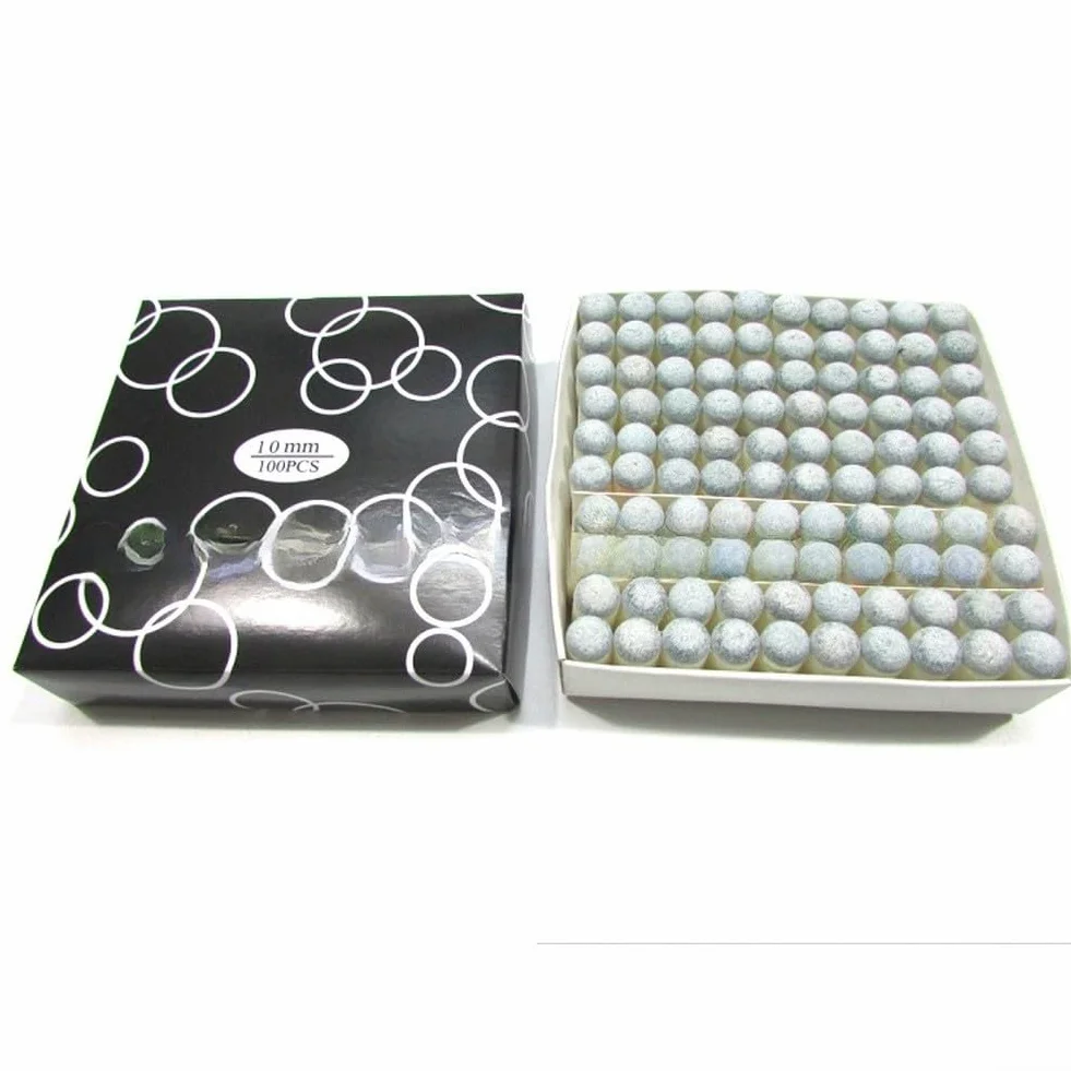 100 puntas de plástico para tacos de billar diseñadas para ejes de taco de 9 mm a 13 mm de diámetro, garantiza una adherencia estable de la punta y consistencia de juego (caja negra de 13 mm)