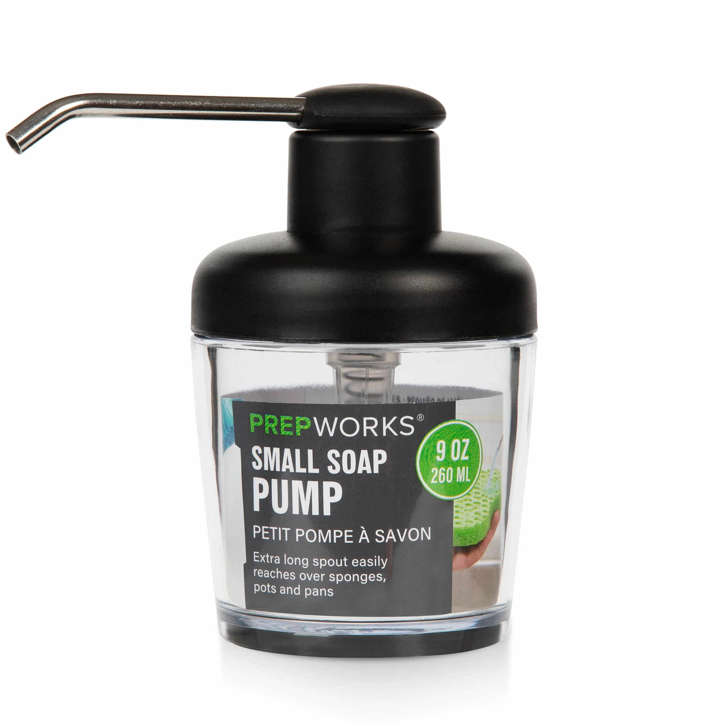 Prepworks from Progressive Soap Pump Bomba de jabón-9 oz, Acero Inoxidable, Multicolor