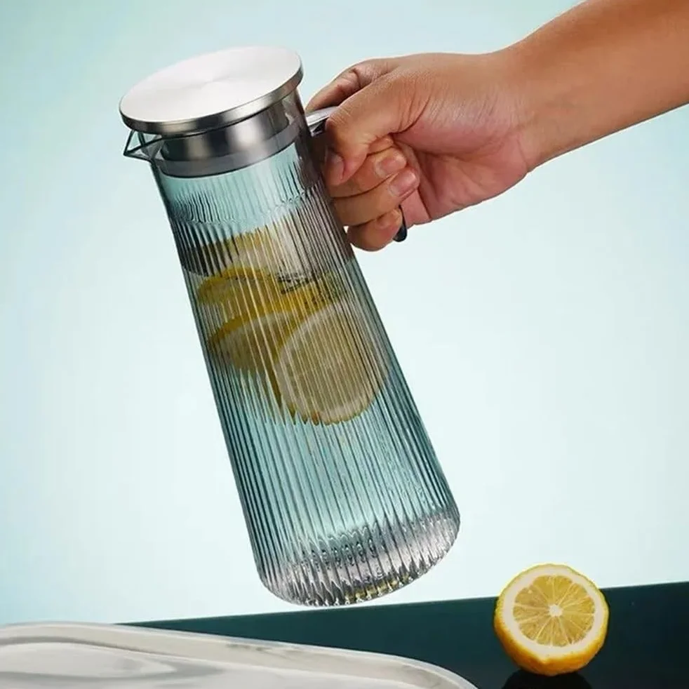 Jarra Jarra de agua fría, jarra jugo acrílico | Jarra de agua transparente con filtro(Pequeño)