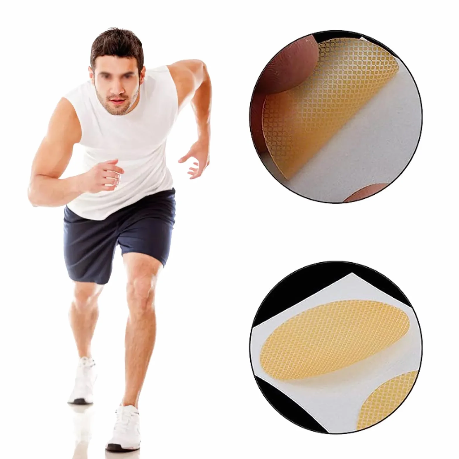 Protectores de pezón para Hombres - 50 Pares - Solución de Rozaduras - Tapas Desechables