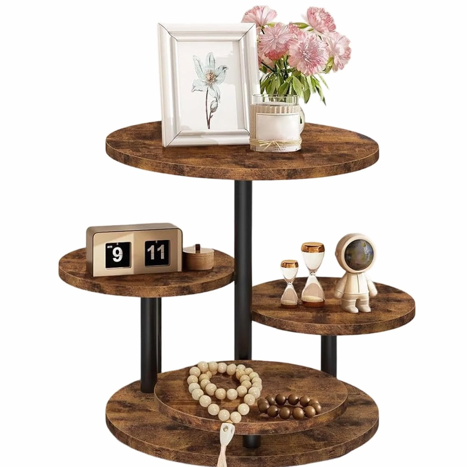 Soporte Escalonado Cupcakes Expositor De Postres 4 Niveles | Soporte Giratorio De Cupcakes 360° Para Brunch, Buffet, Hogar, Cocina, Reuniones Familiares, Restaurante, Hotel, Bodas,