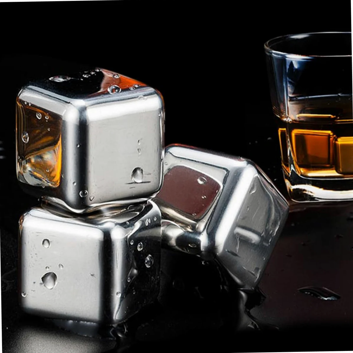 TOPBATHY 12piezas De Reutilizables De Inoxidable Para Whisky y Bebidas Set Estuche Enfriadores De Bebidas Sin Diluir Para y Cócteles