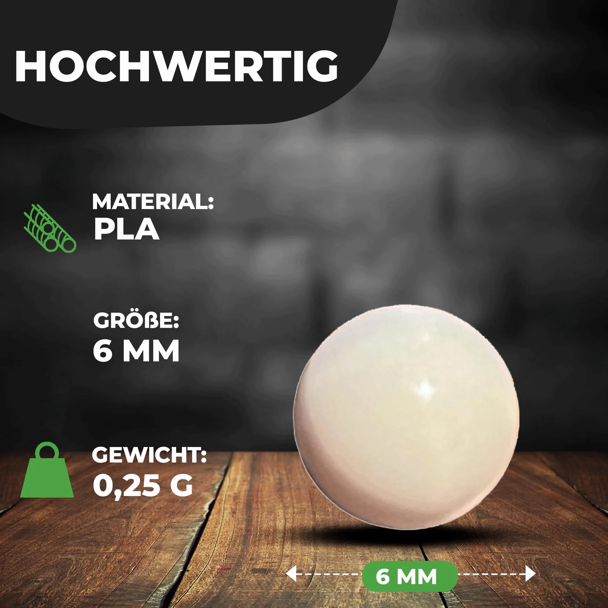 Airsoft Bio BBs 6 mm 0,25 g Fritz-Cell Biodegradable 3000