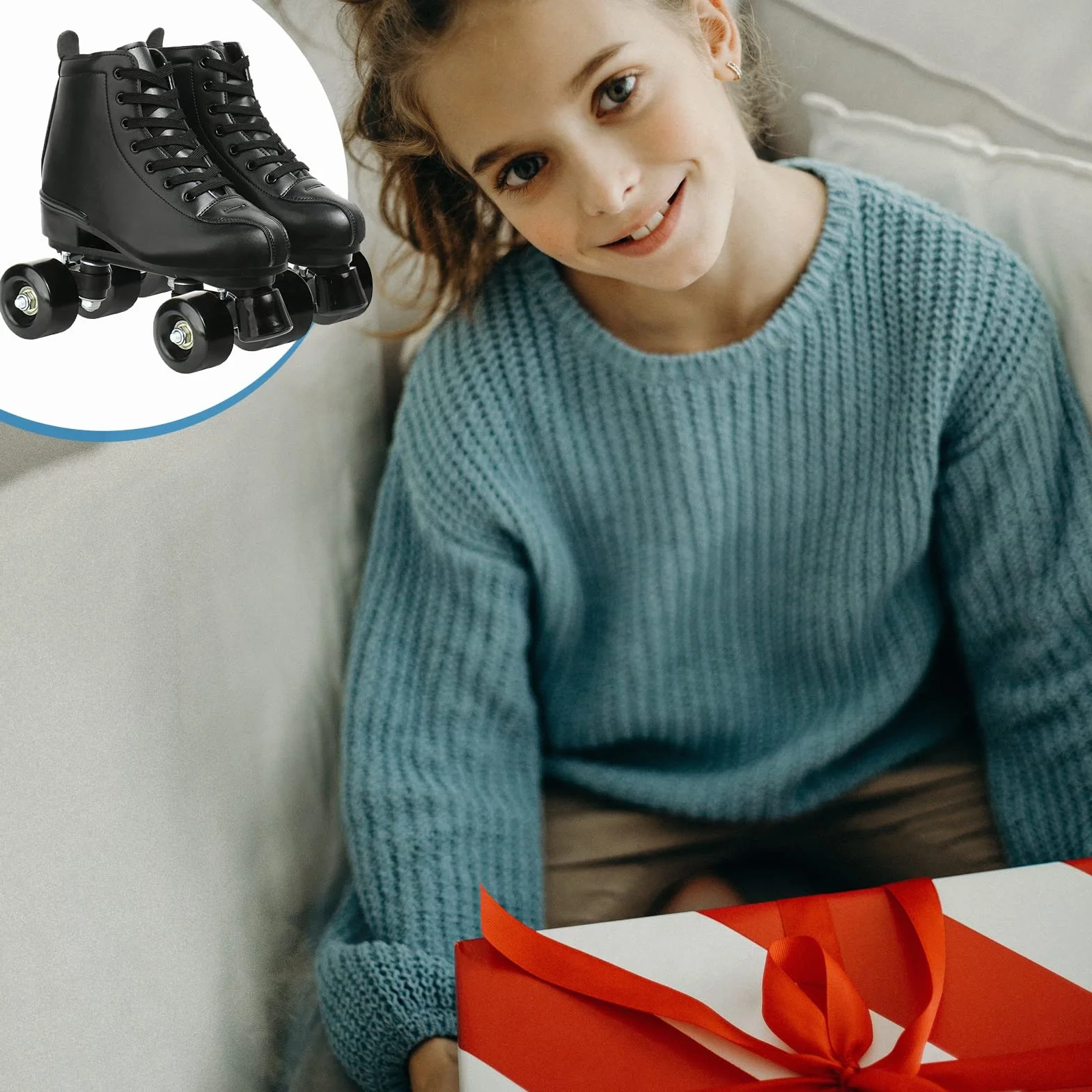 Patines de Doble Fila Ajustables Hightop Indoor Outdoor Adultos