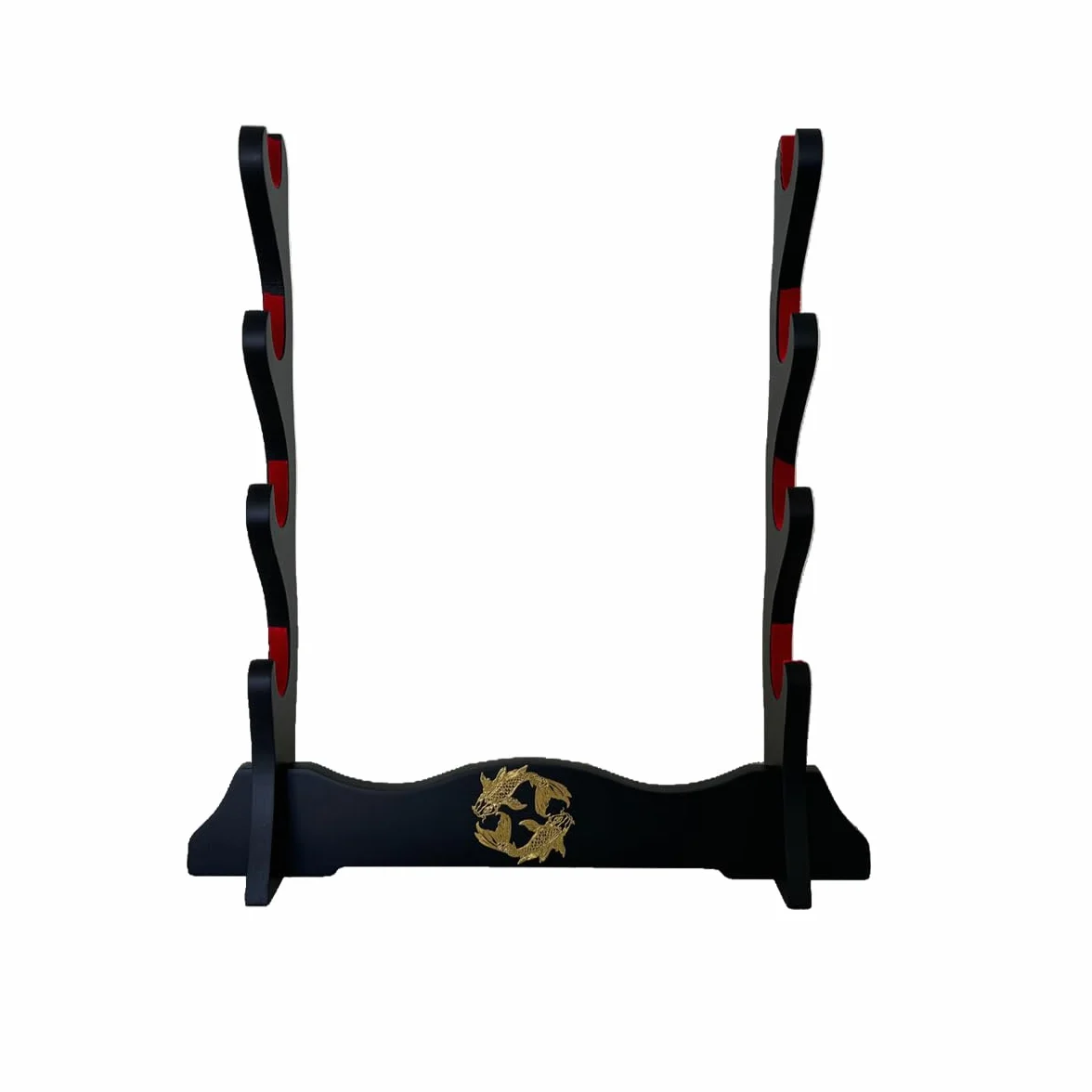 Soporte de Katana de Terciopelo Japonés Acolchado - Estante de Exhibición de Samurai 4 Niveles