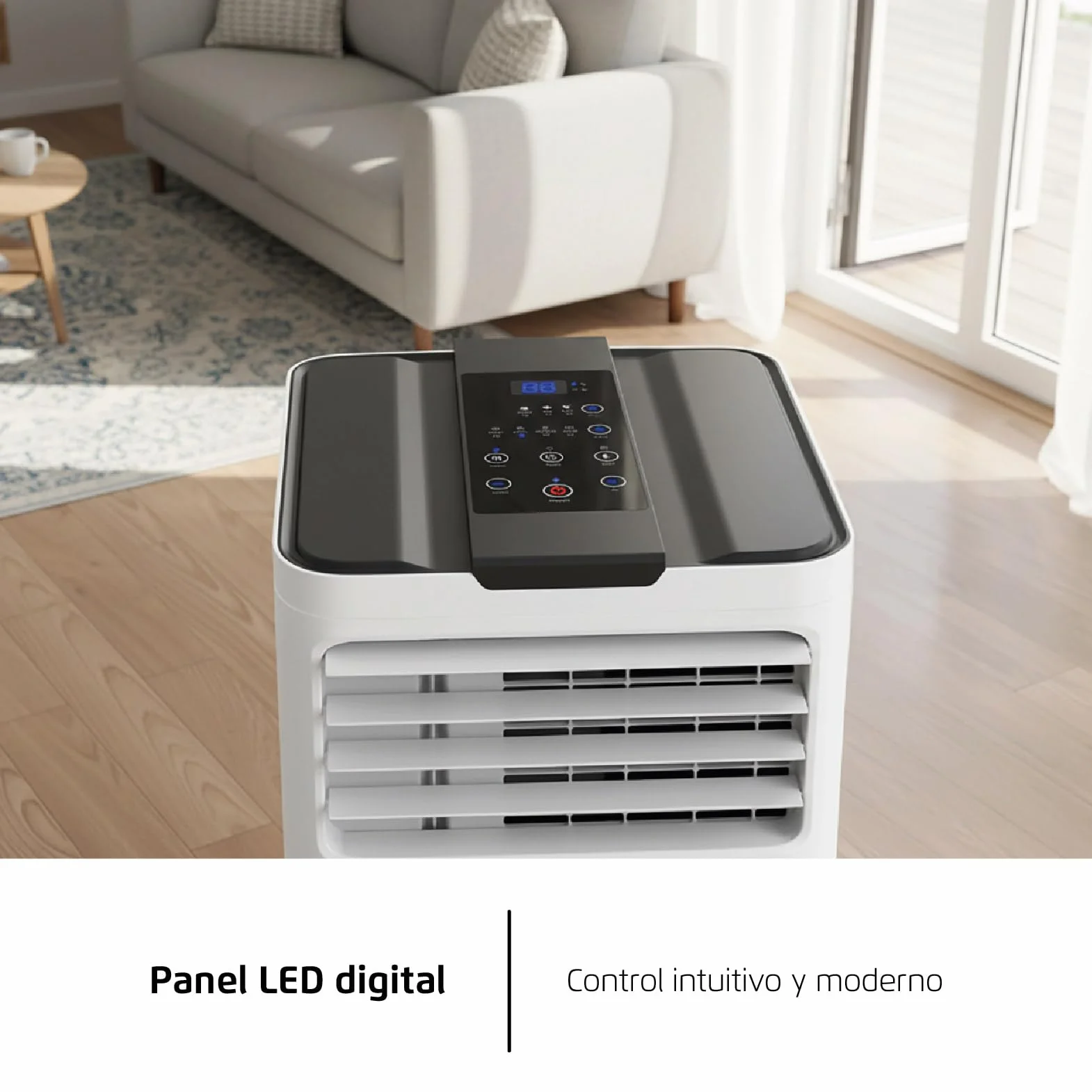 Corberó - Aire Acondicionado Portátil 3 en 1 con Mando | CPC12 | 12000BTU-3000 frigorias | 3500 W | Cobertura 22-25 m² | 16-31 ºC | Refrigeración | Ventilador | Deshumidificación |Temporizador