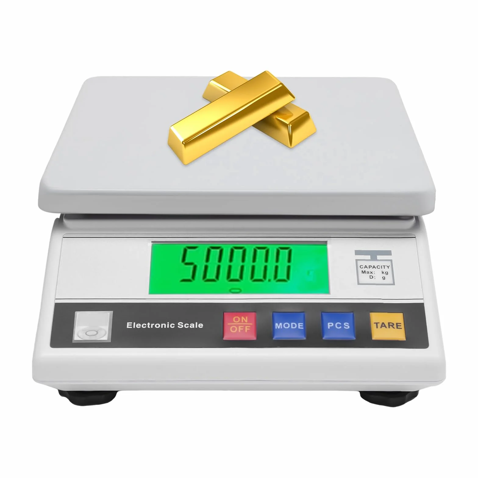 Báscula digital de cocina 7,5 kg/0,1 g – Báscula de precisión con función de tara, LCD, protección contra sobrecargas para laboratorio y cocina