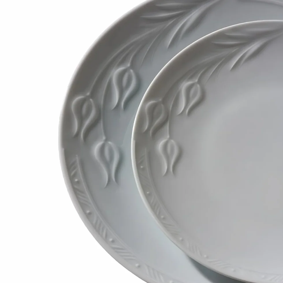 Güral Porselen Vajilla de Porcelana Rene, de 18 Piezas para 6 Personas – Completa de Porcelana Blanca