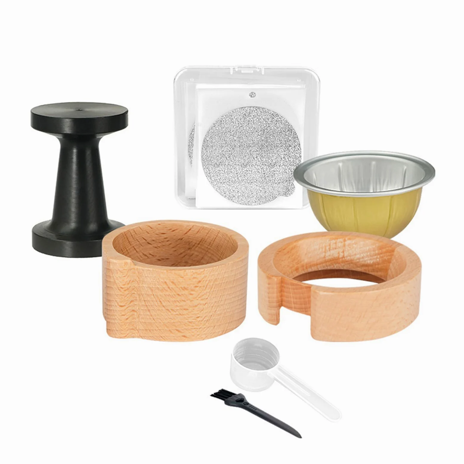 Juego de cápsulas de café para rellenar cápsulas de café, dispositivo de relleno de textura para máquinas de café con sellado