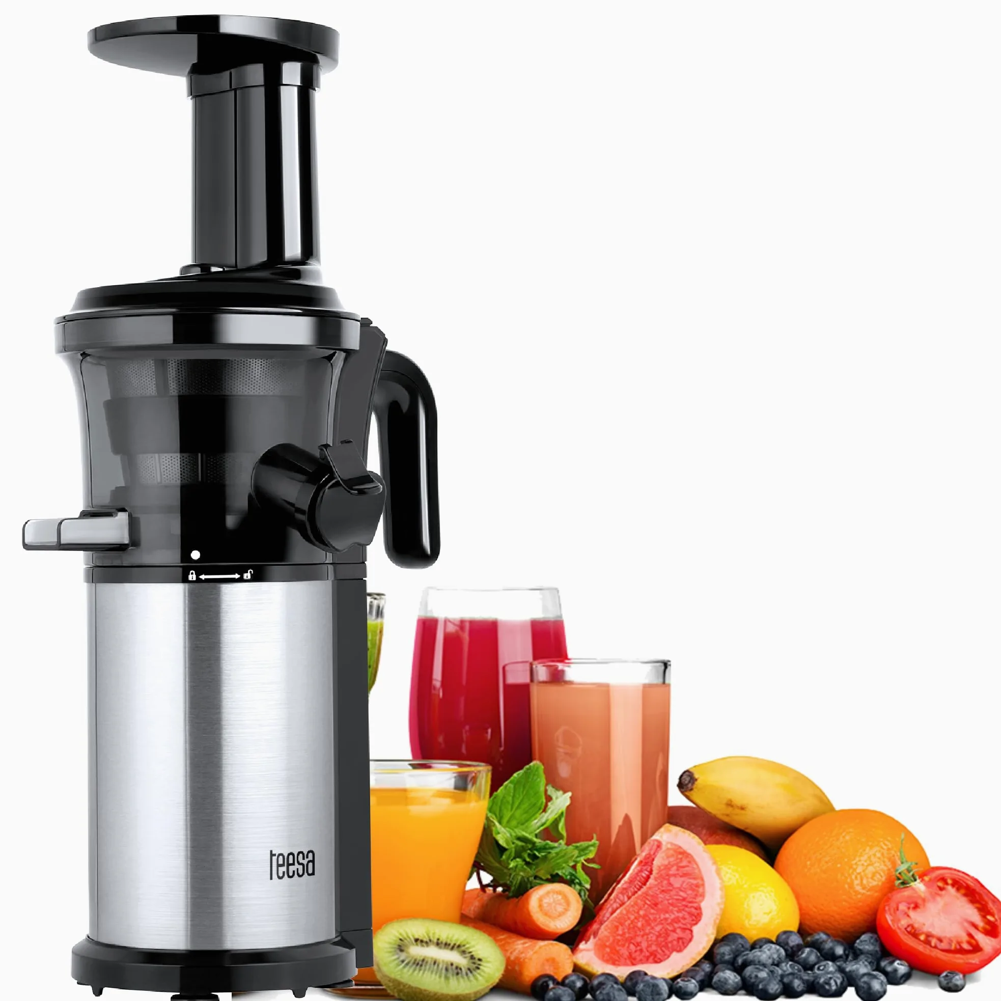 Teesa TSA3228 - Exprimidor lento, color negro