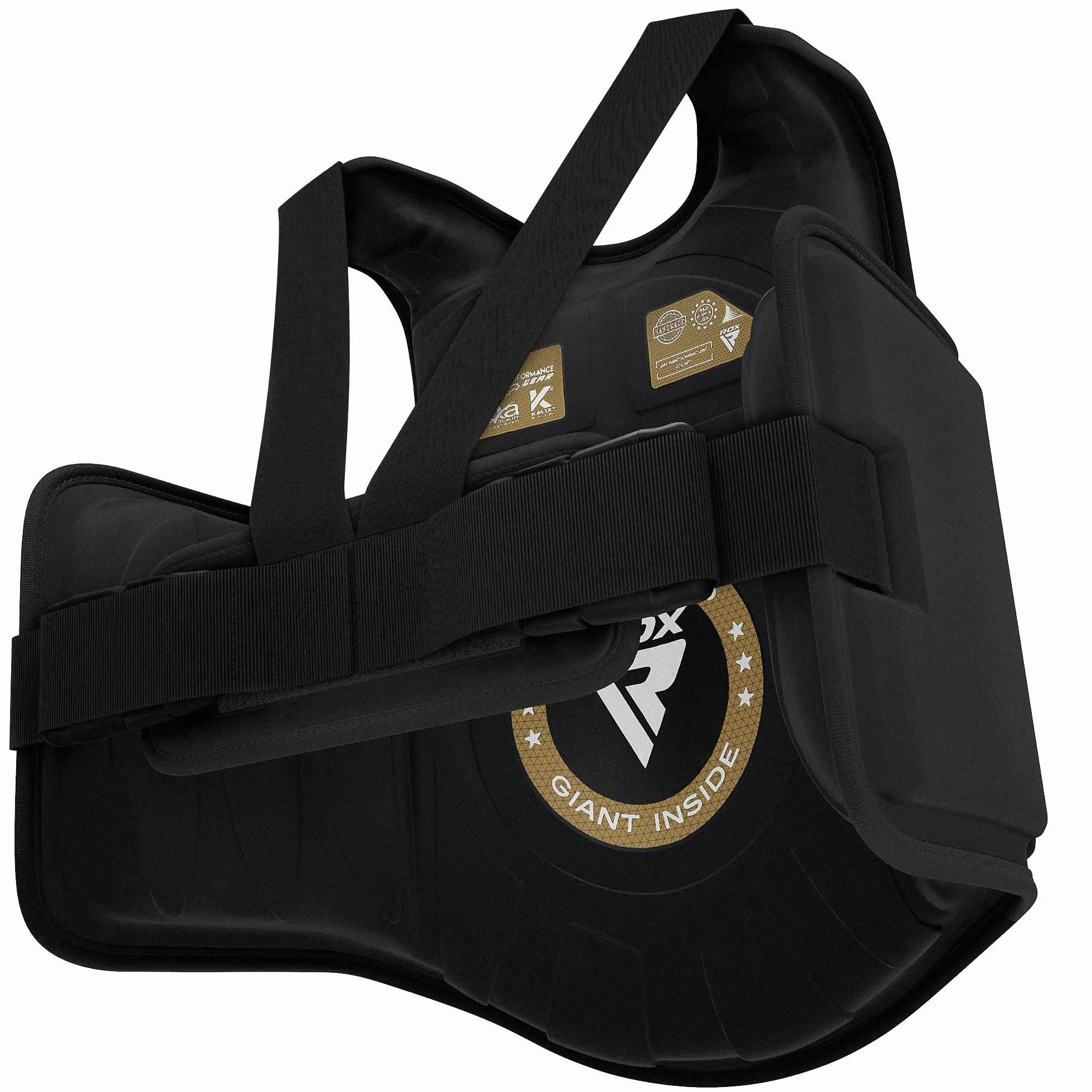RDX Protector de Pecho Maya Hide Cuero Acolchado Ajustable para Muay Thai Kickboxing Artes Marciales