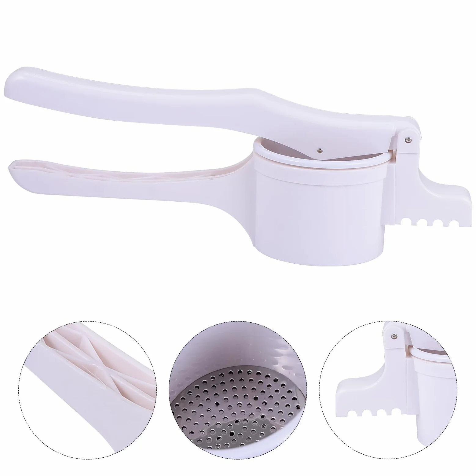 Hemoton Patata Ricer Plástico Papas Masher Frutas Verduras Prensador Manual Exprimidor de Limón Cítricos para Prensar Papas Frutas Verduras y Alimentos para Bebés