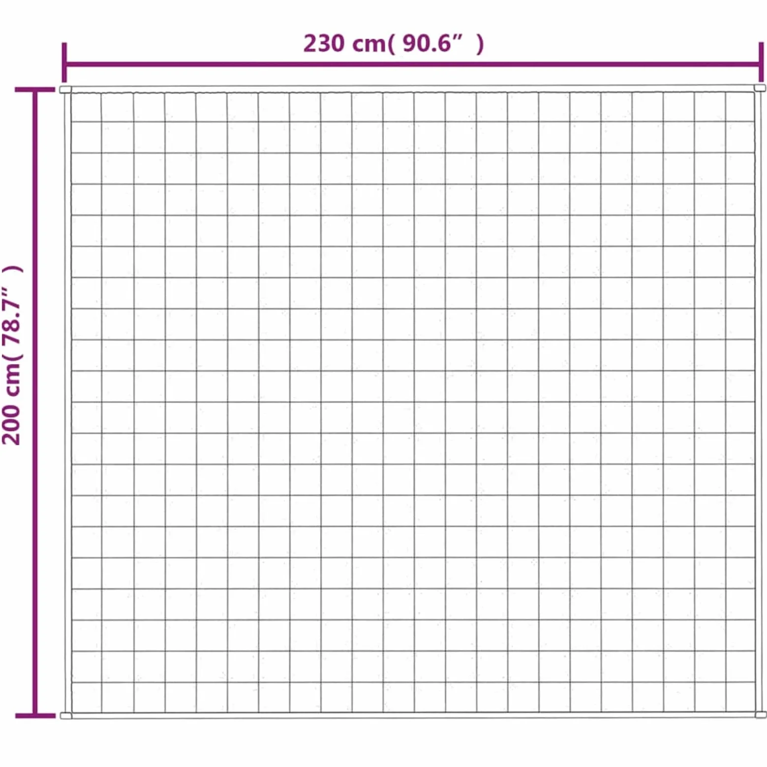 Gecheer Manta ponderada gris 200 x 230 cm 9 kg Tela-PLT2682