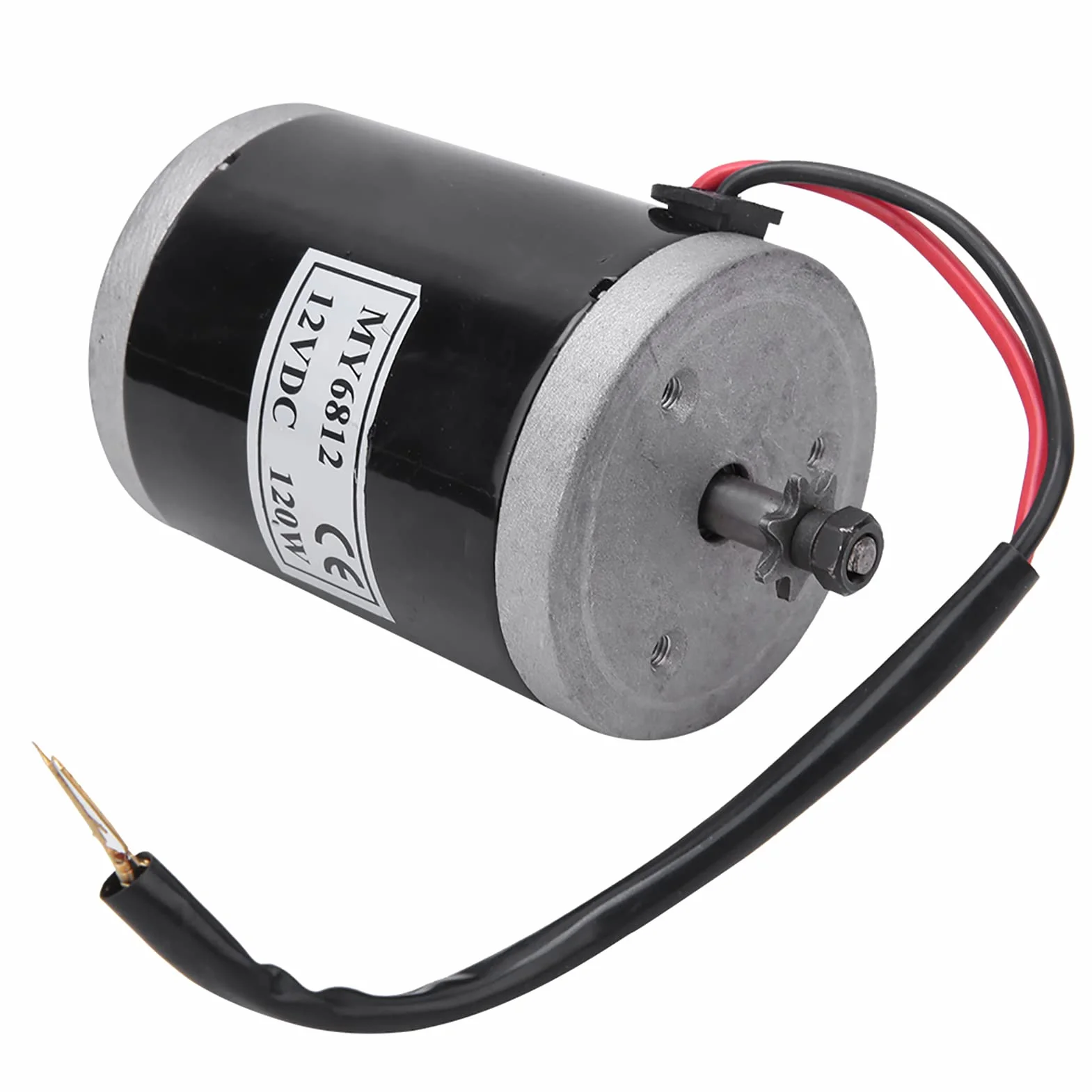 Motor Cepillado 12V 120W MY6812 para Scooter Eléctrico E-Bike, Eje 8mm Aluminio