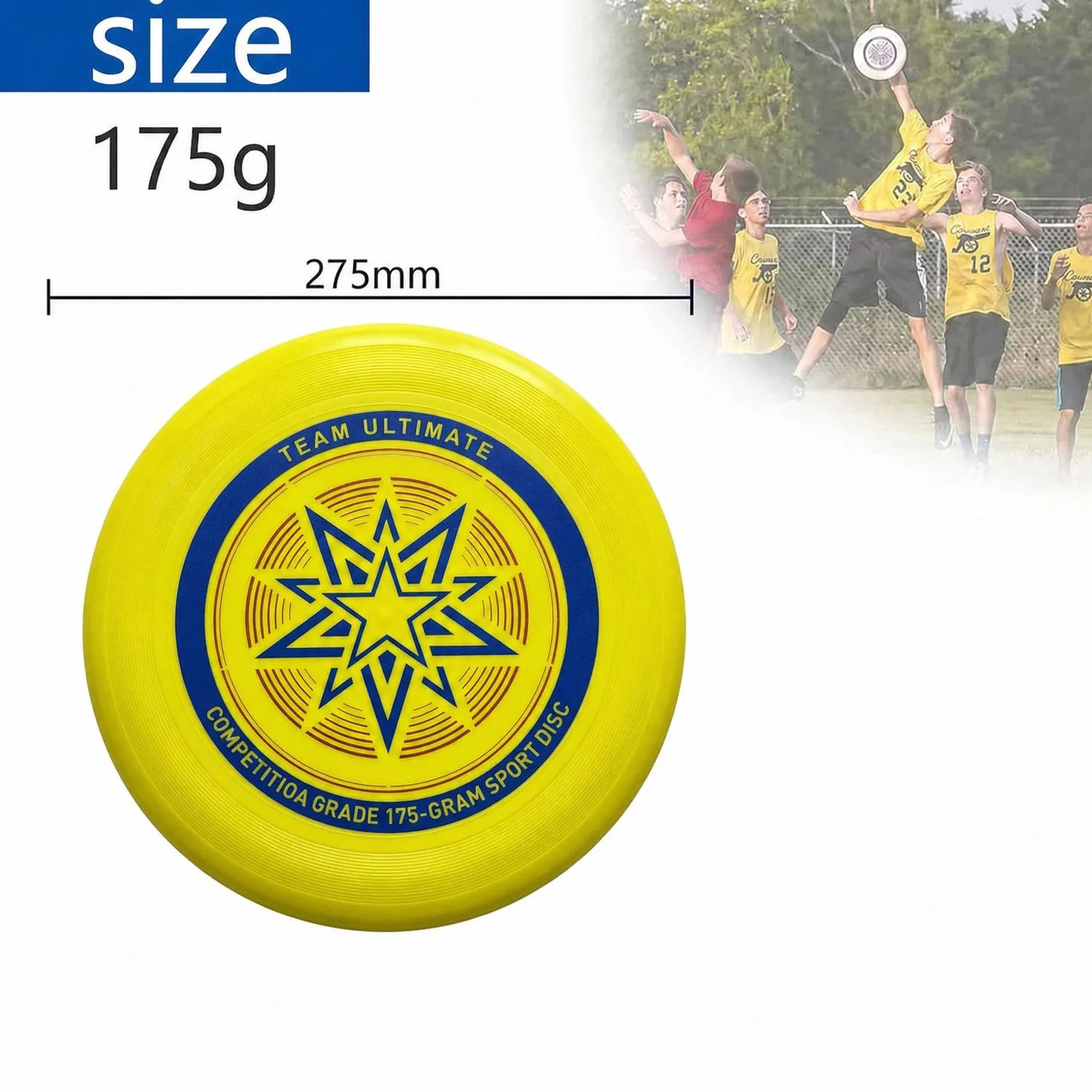 Funsport Frisbee 175g Ultimate Disco de Lanzamiento Profesional de Competición