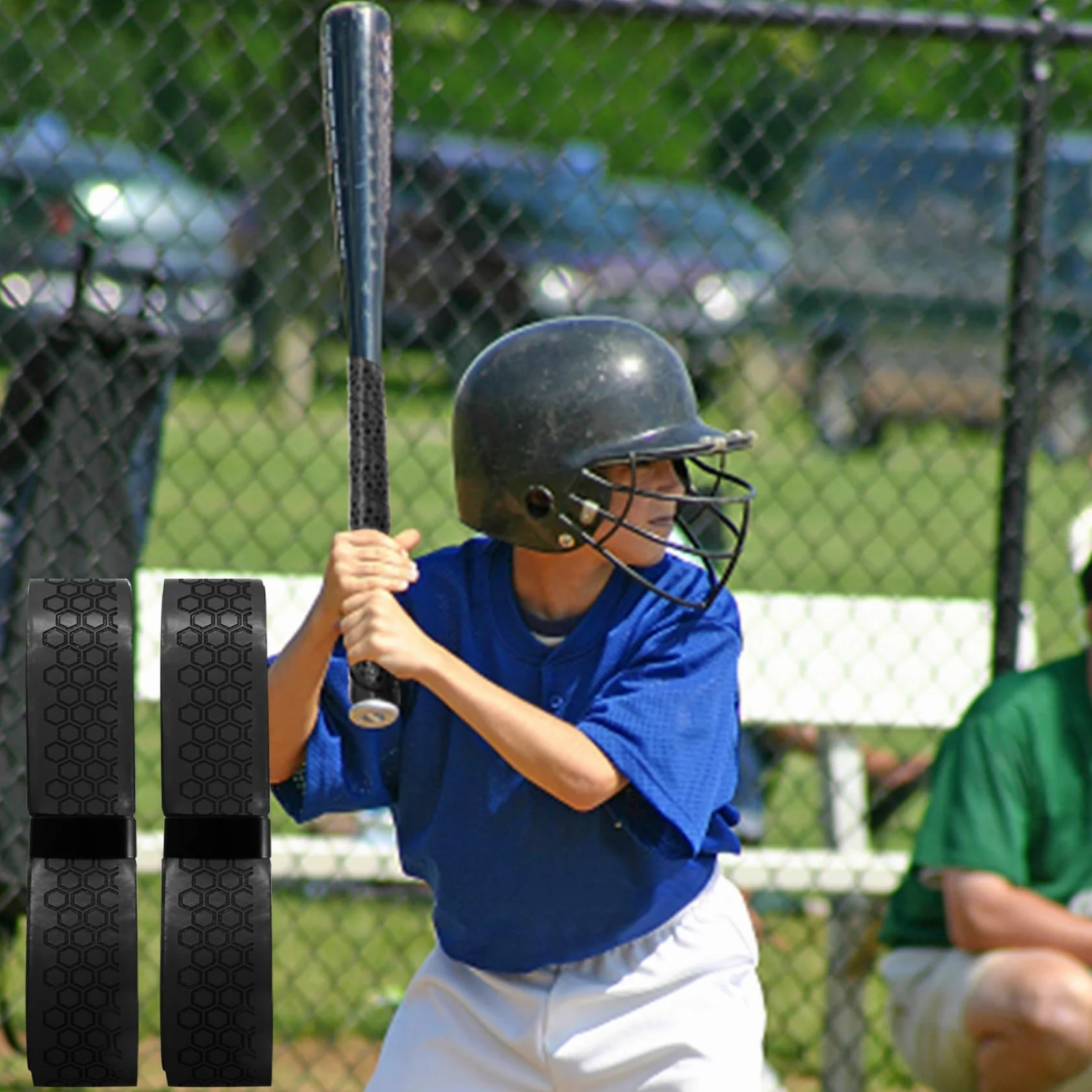 Cinta de Agarre para Bate de béisbol 40" Largo, 1,75 mm, Adhesiva, Repuesto para Mangos Antiguos
