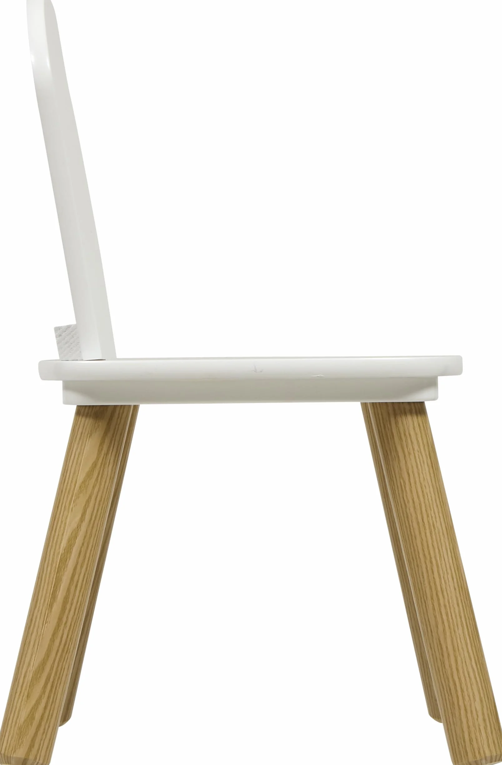 Atmosphera Silla Niño Alex 48x55x85 cm Blanco Madera Clara Estilo Escandinavio Redondeado