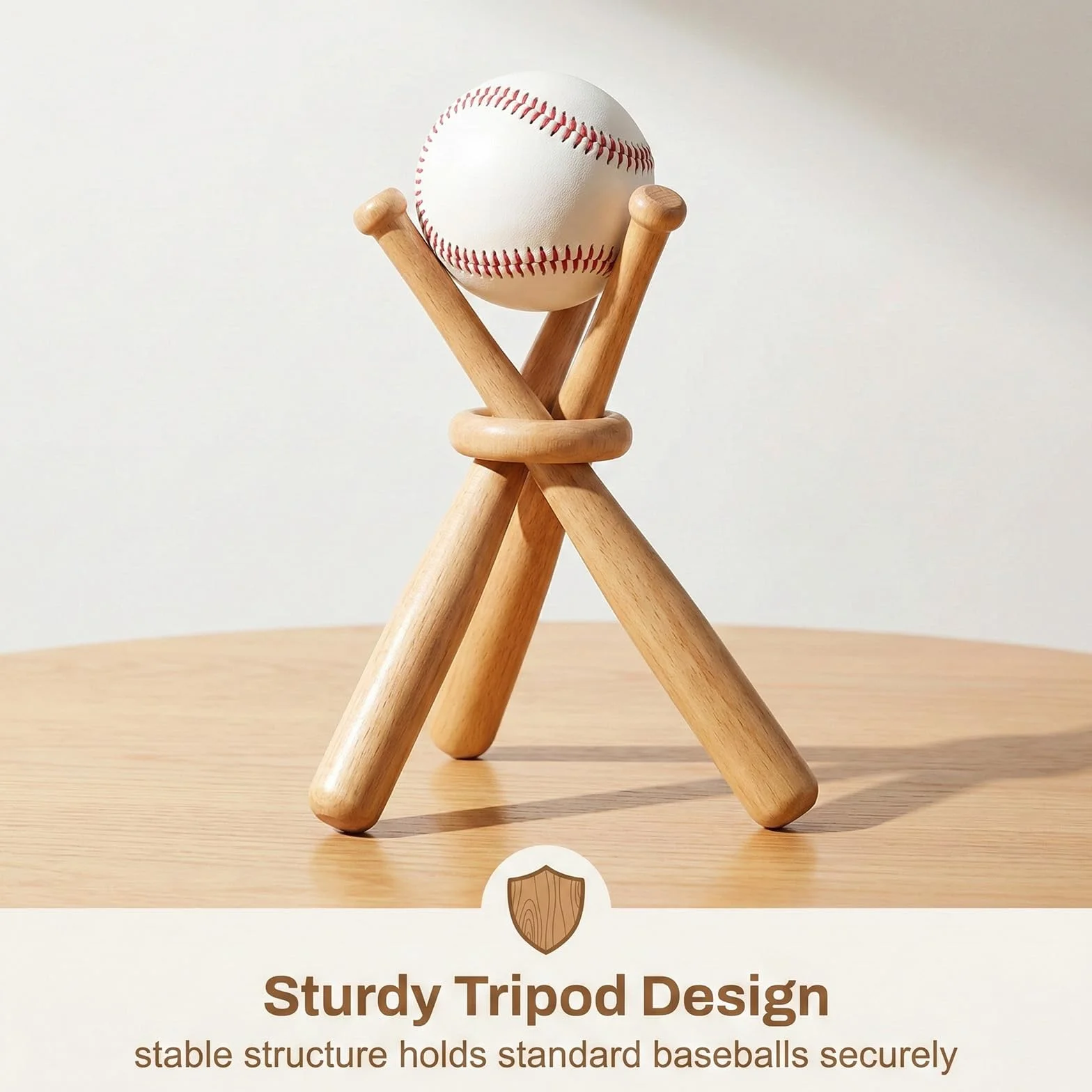 Soporte de Madera para Bola de Béisbol, Exhibición y Almacenamiento de Coleccionables