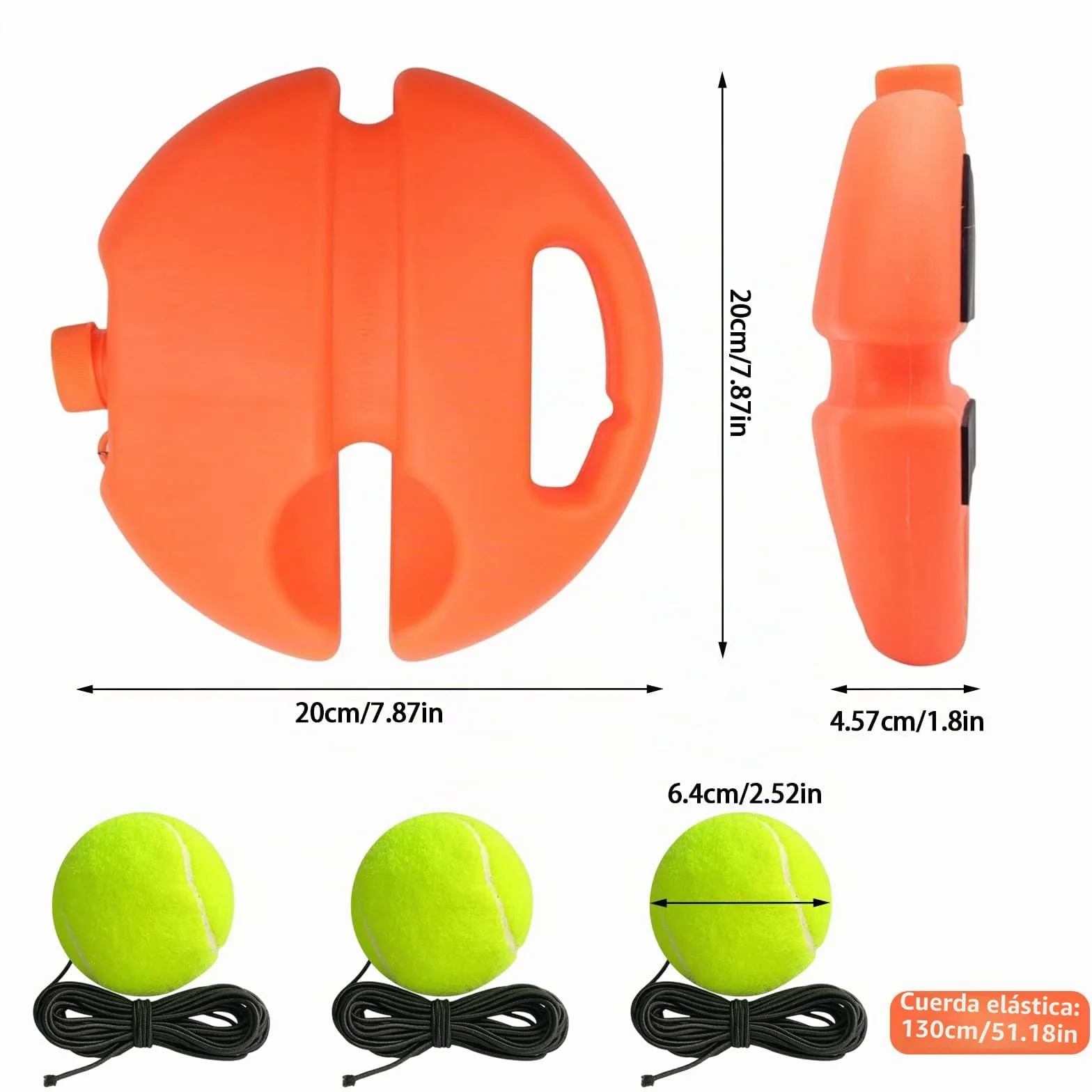 Juego de Entrenamiento de Tenis portátil con 3 Pelotas de Rebote, Equipo de Tenis para niños y Principiantes