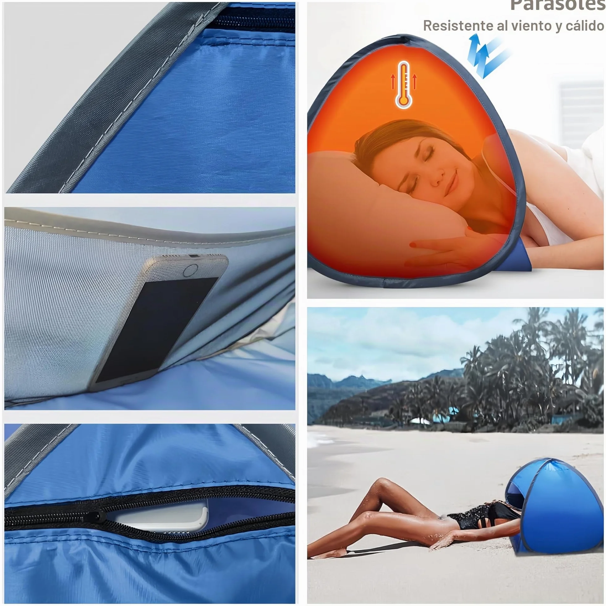 Parasol Portátil y Tienda de Campaña Automática para Playa Protección Solar