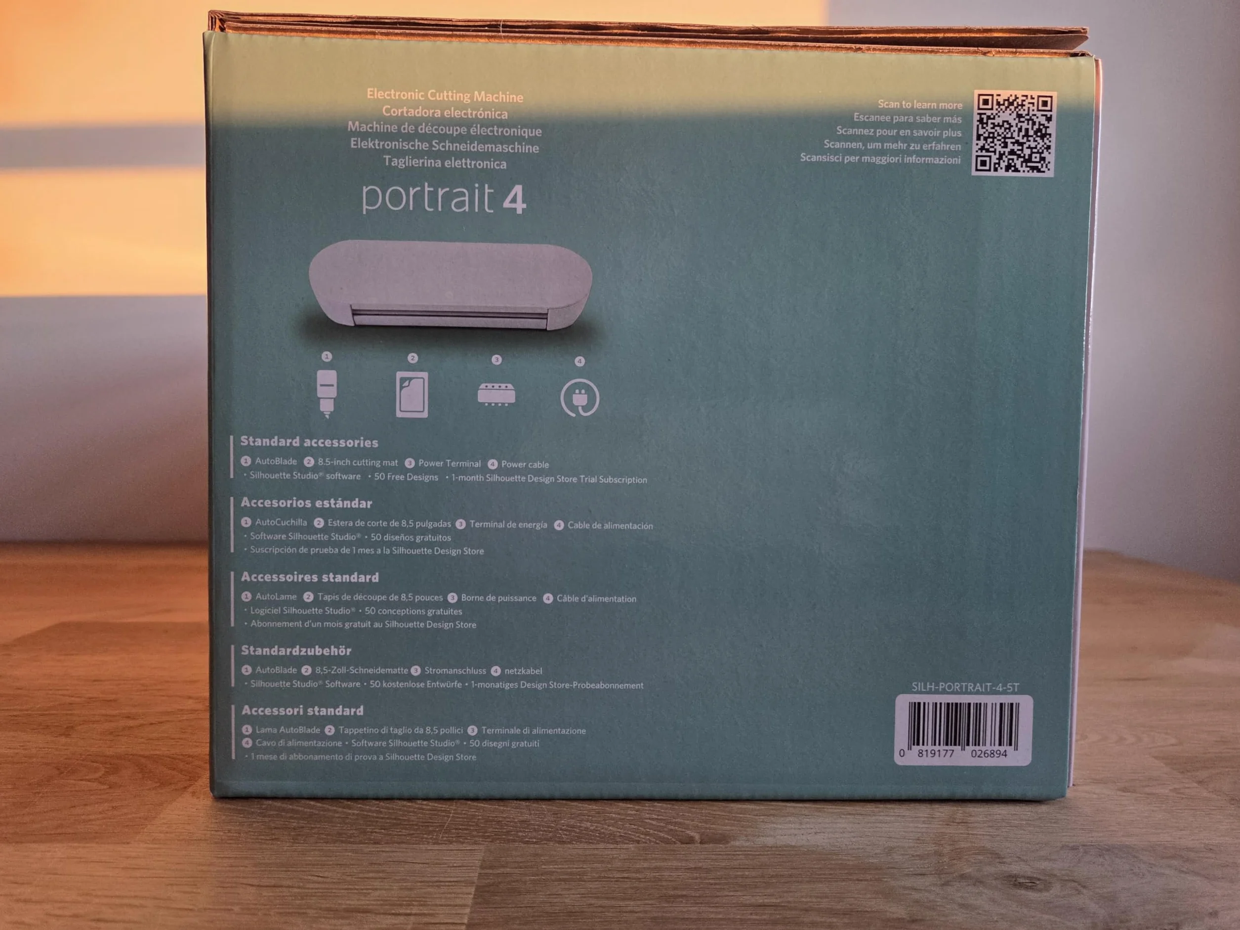 Silhouette America PORTRAIT 4 Plotter de corte 21,5 cm Blanco Una Unidad