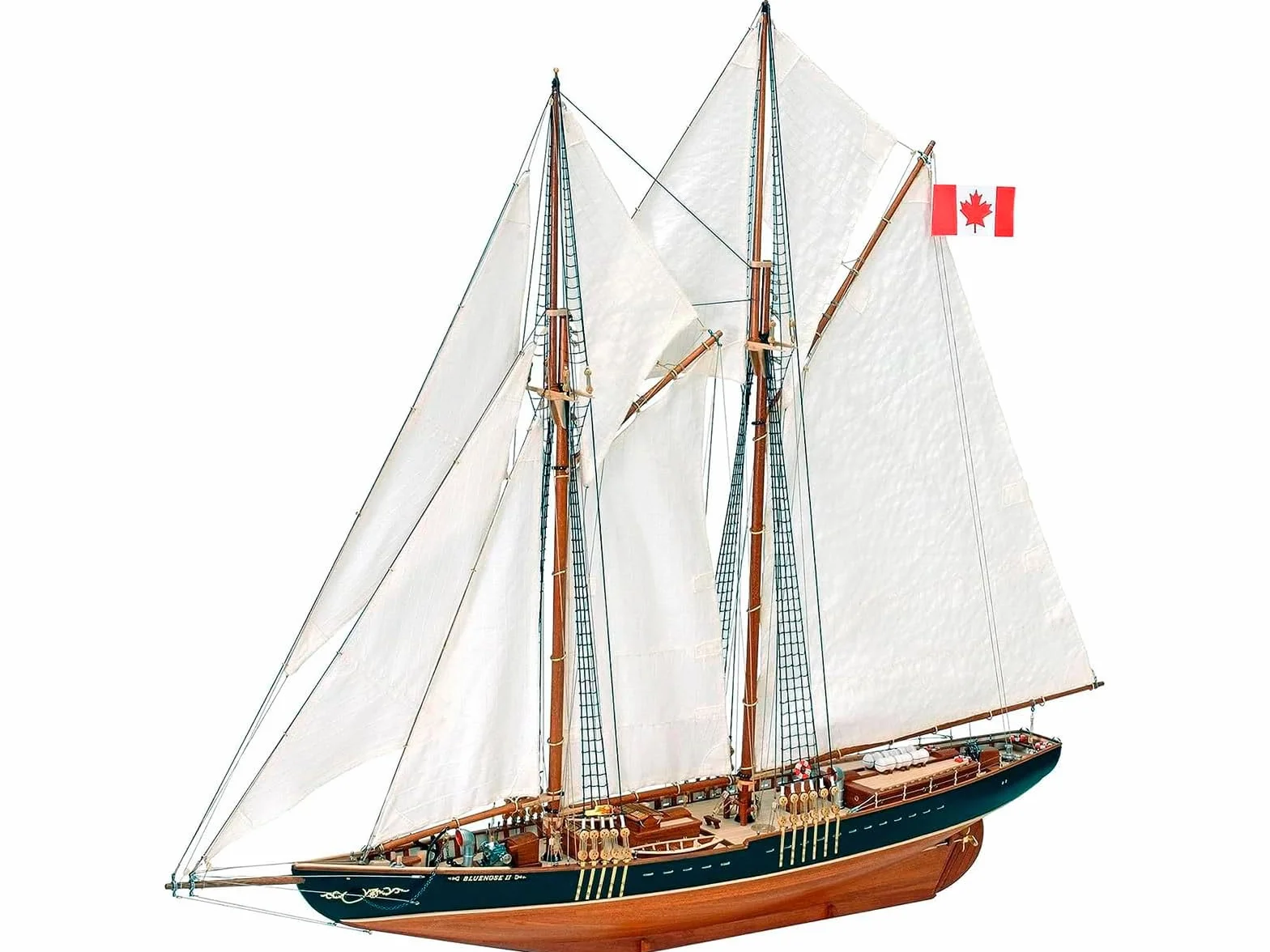 Artesanía Latina - Maqueta de Barco en Madera - Barco de Pesca y Regatas, Goleta Canadiense Bluenose II - Modelo 22453, Escala 1:75 - Maquetas para Montar - Nivel Medio