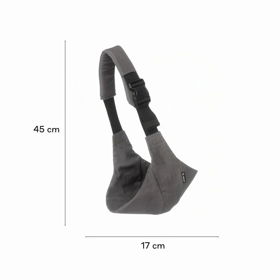 Jané Catch Bandolera Bebé Cadera Porteo Lateral Ajustable Ergonómico Antideslizante 100% Algodón 9-48 Meses Gris