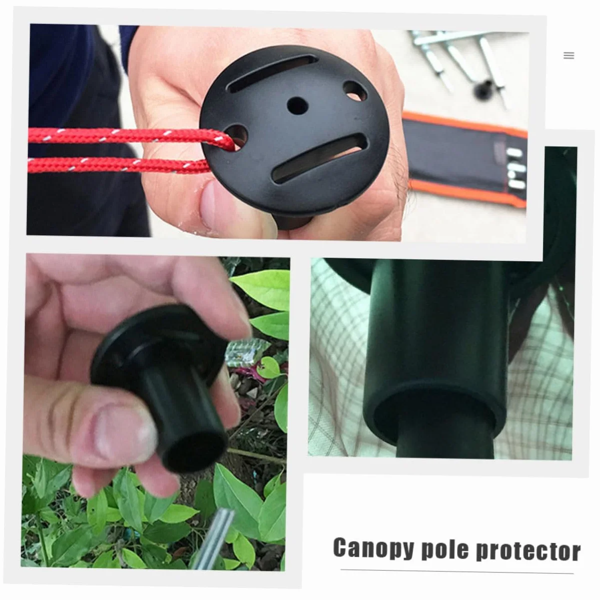 INOOMP Cubierta Protectora para Tienda de Campaña Casco de Enchufes para Poste de Toldo