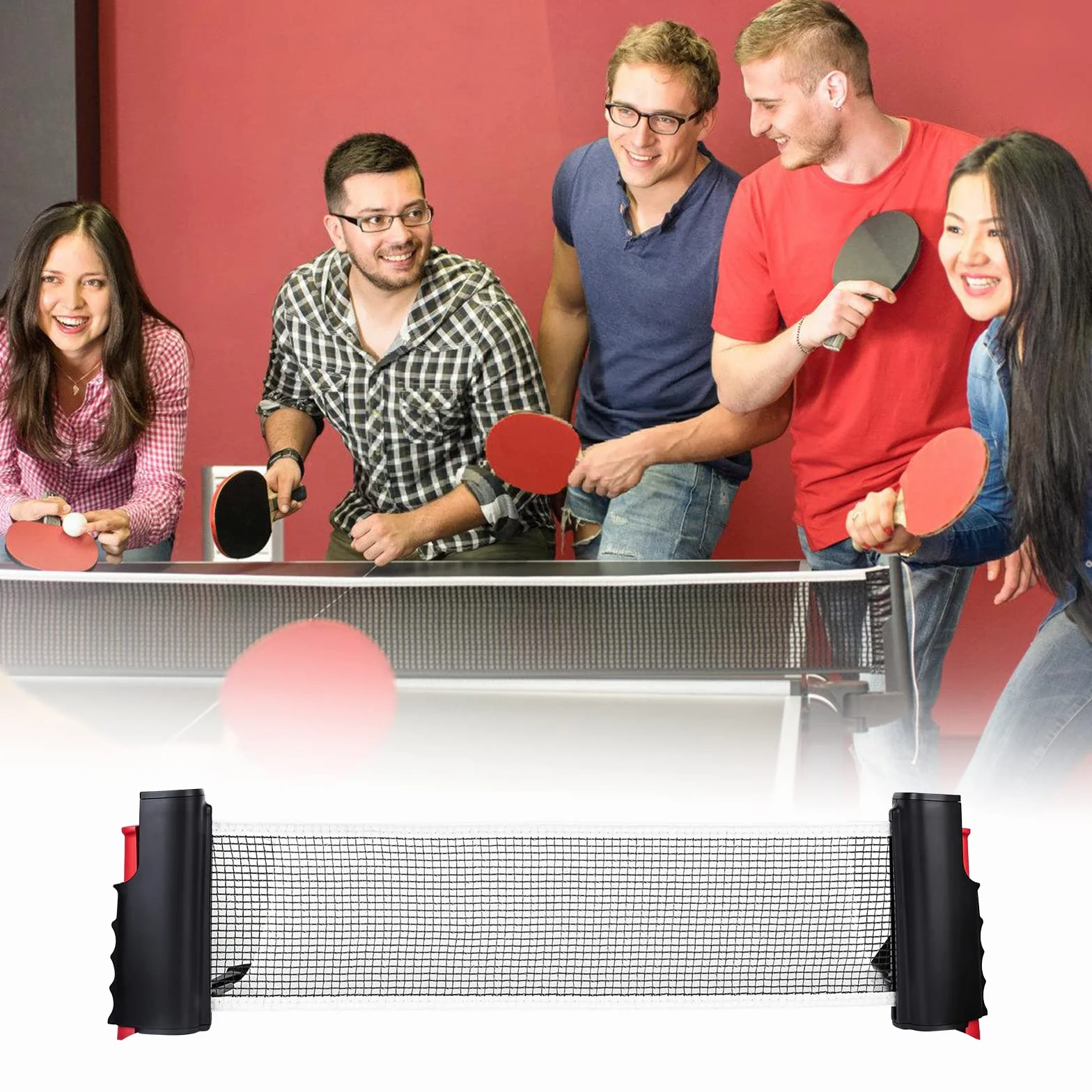 Red de ping pong portátil para exterior e interior, repuesto para cualquier mesa