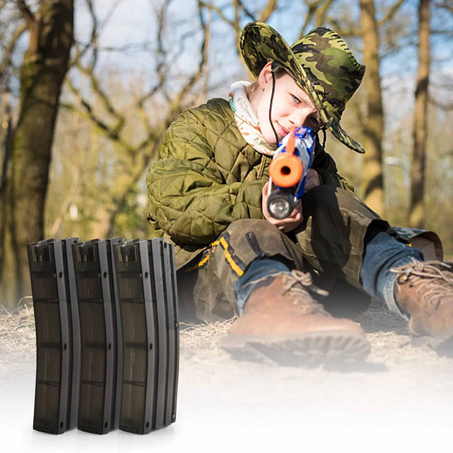 Airsoft Paintball Airsoft Speed Loader 500rd BB Speed Loader táctica BB Box Escopeta War Game Parts