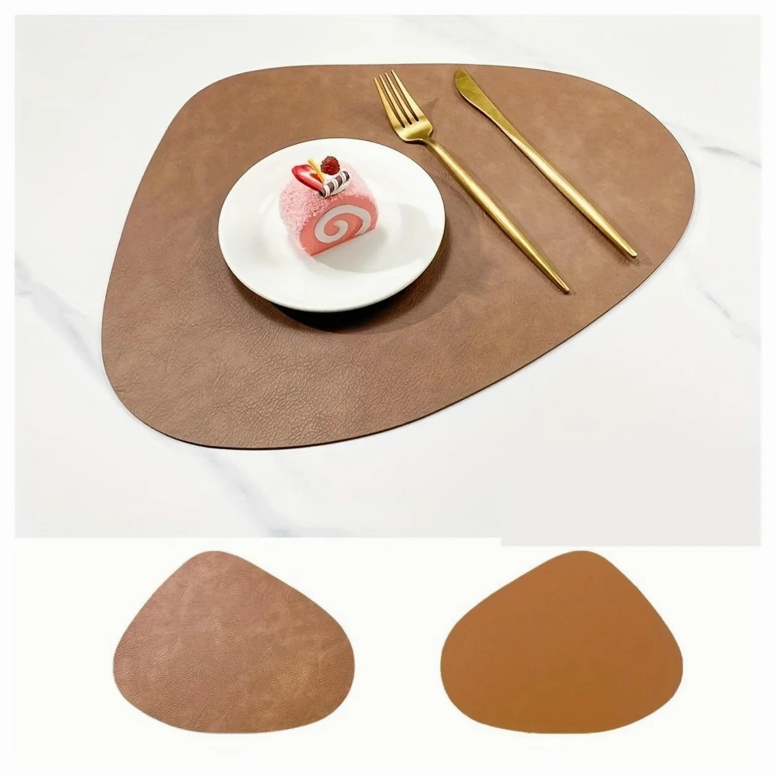 Mantel Individual Manteles Individuales, Posavasos for café, manteles for Cocina, Antiarrugas for y Comedor(Color1,6Pcs of Set)