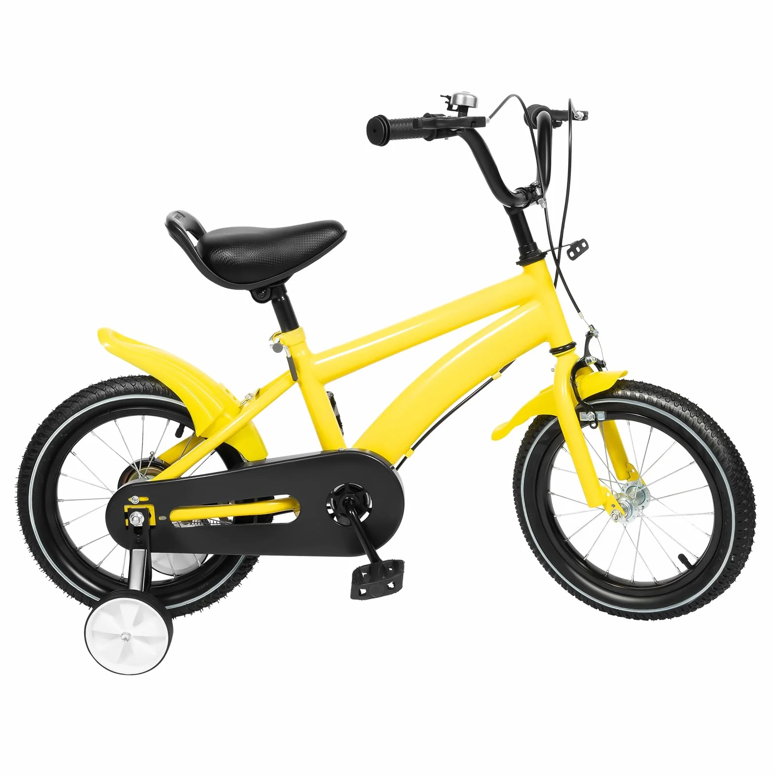 Bicicleta infantil 14 pulgadas con ruedas estabilizadoras para niños 3-6 años 56-67 cm altura