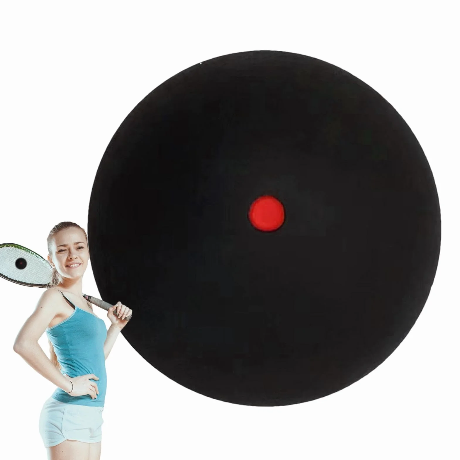 Bolas de squash de punto amarillo, goma suave, pelota de raqueta para velocidad lenta