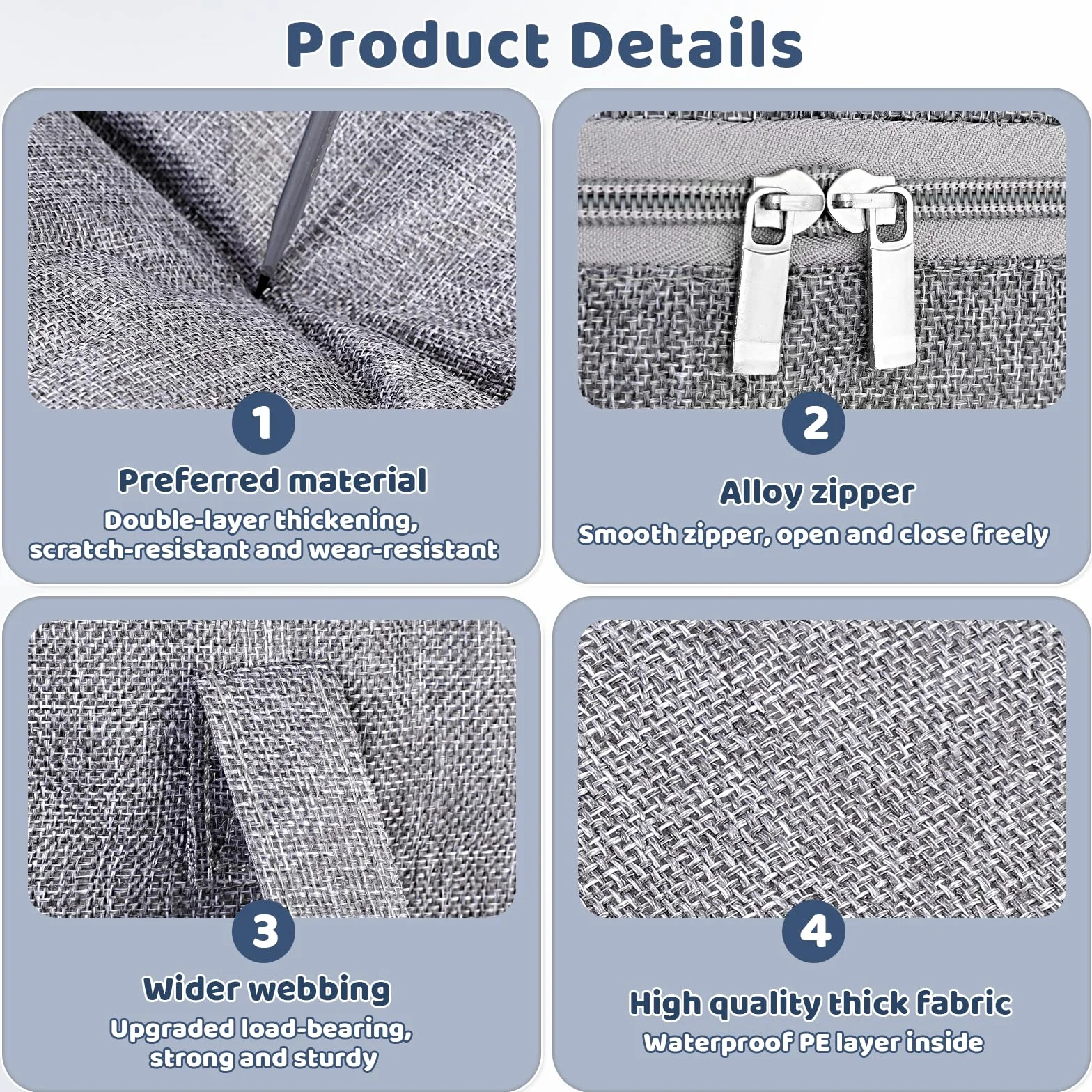 AiQInu Bolsa Almacenaje Ropa Grande 105L, Plegables Bajo Cama Bolsas para Guardar Ropa con Manillar, Impermeable Bolsa de Almacenamiento Ropa de Temporada, Edredones, Mantas, Moverse o Viajar