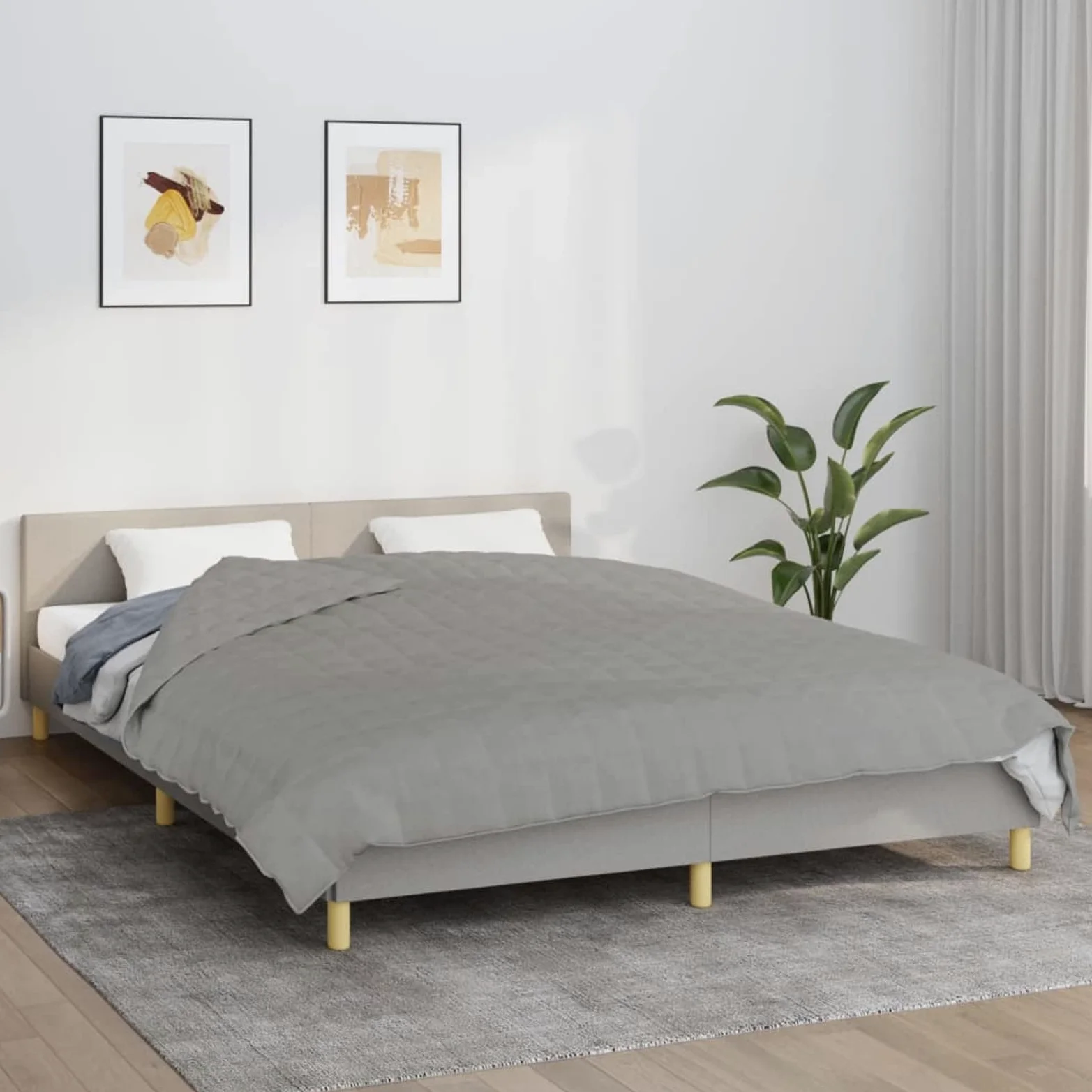 Gecheer Manta ponderada gris 200 x 230 cm 9 kg Tela-PLT2682