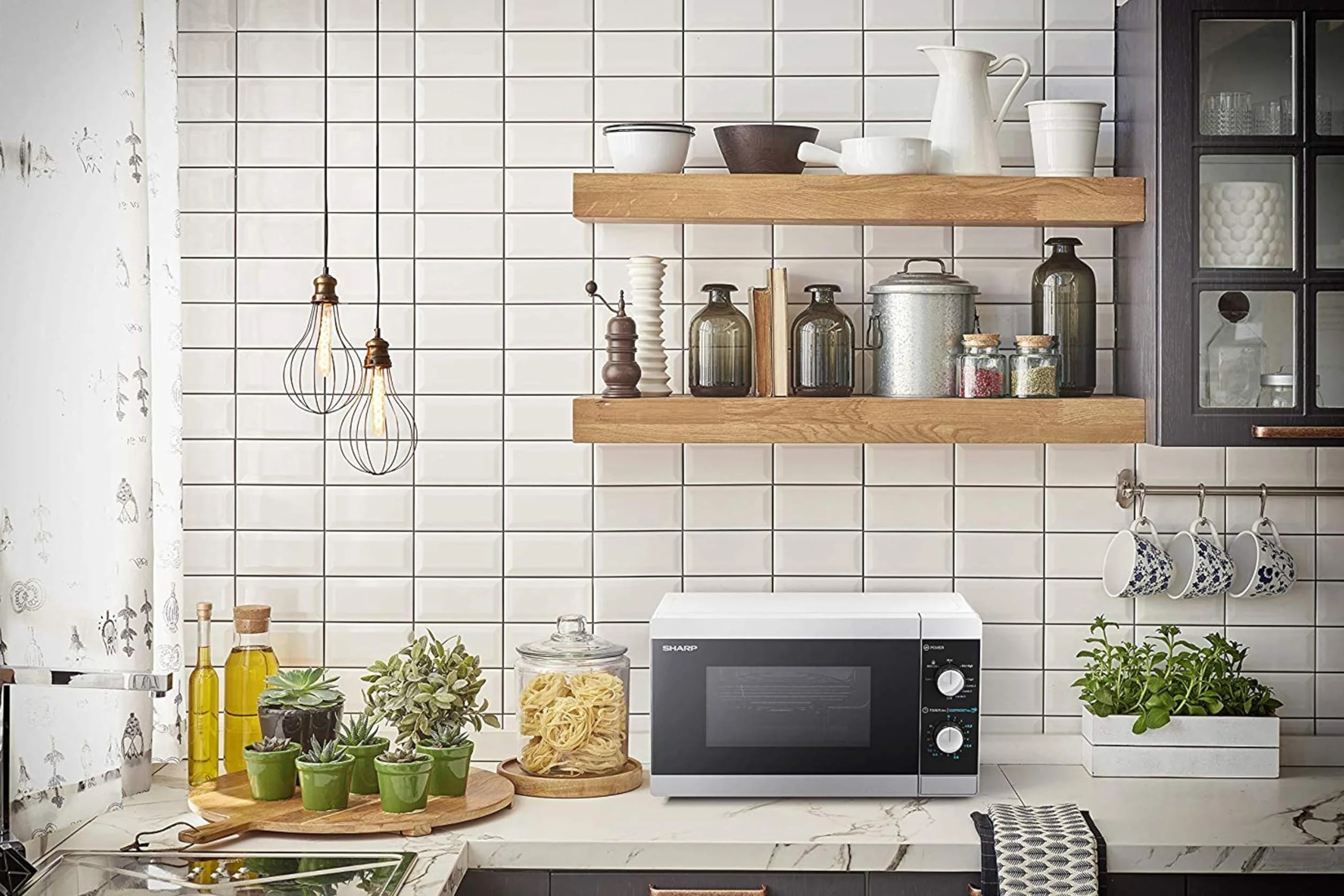 Sharp YC-MS01ES microondas 20 L con Función de descongelado, Control mecánico, y 800 W de potencia | 800 W, 5 niveles de potencia, giratorio, plato giratorio